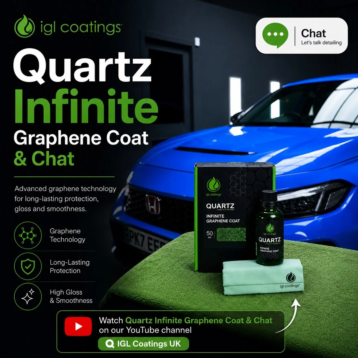 Head to our YouTube channel - IGL Coatings UK - as our director completes a walkthrough install of the new IGL Quartz Infinite Graphene👌 

It might just be easier than you thought! 

Link in bio to watch. Got questions? Drop us a message and let&rsq