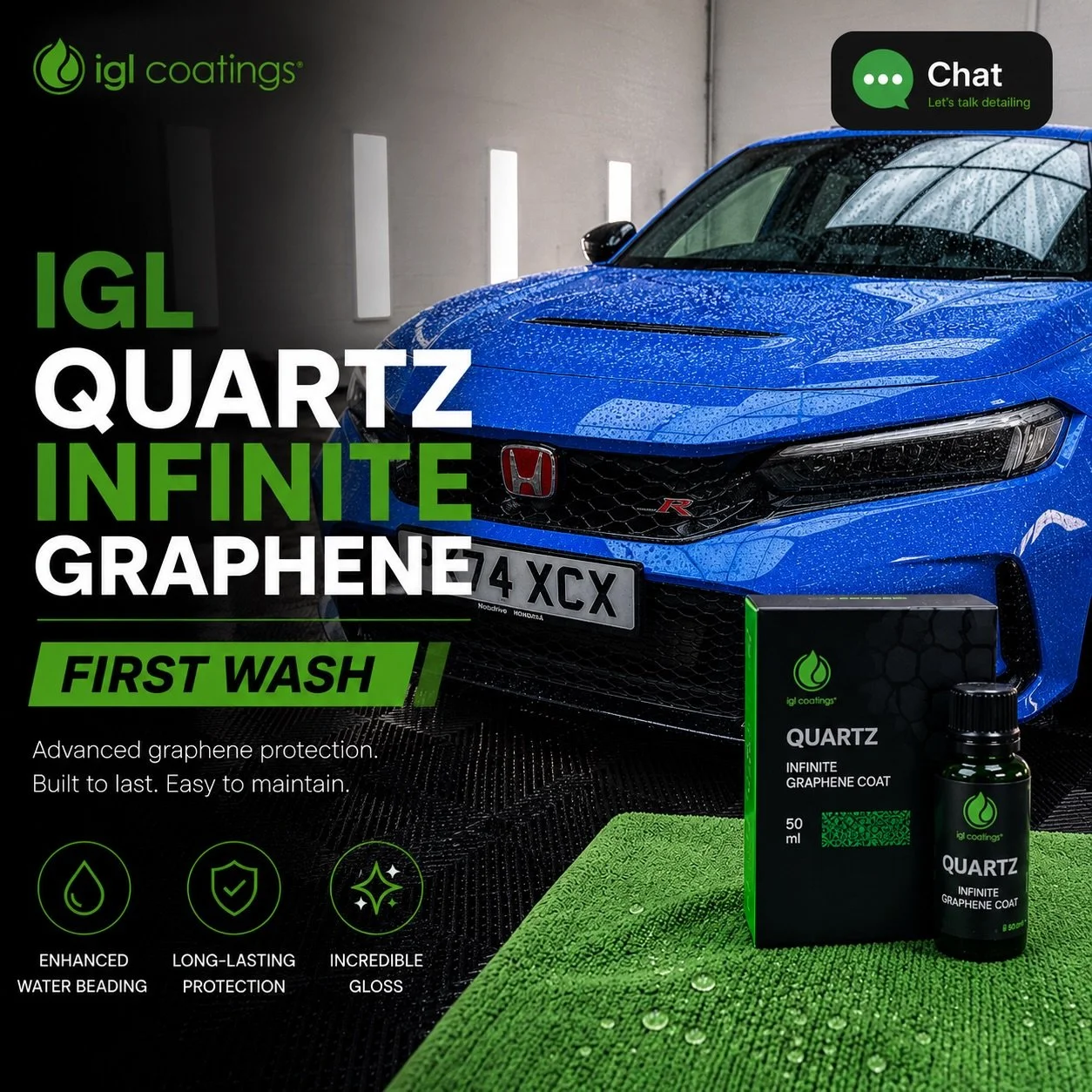 First wash after application of IGL Quartz infinite graphene💧

Head over to YouTube to watch the full video 🎥

The gloss is unreal and the hydrophobic properties are in a league of their own, that&rsquo;s why you buy a premium coating ✨💧 

Perform