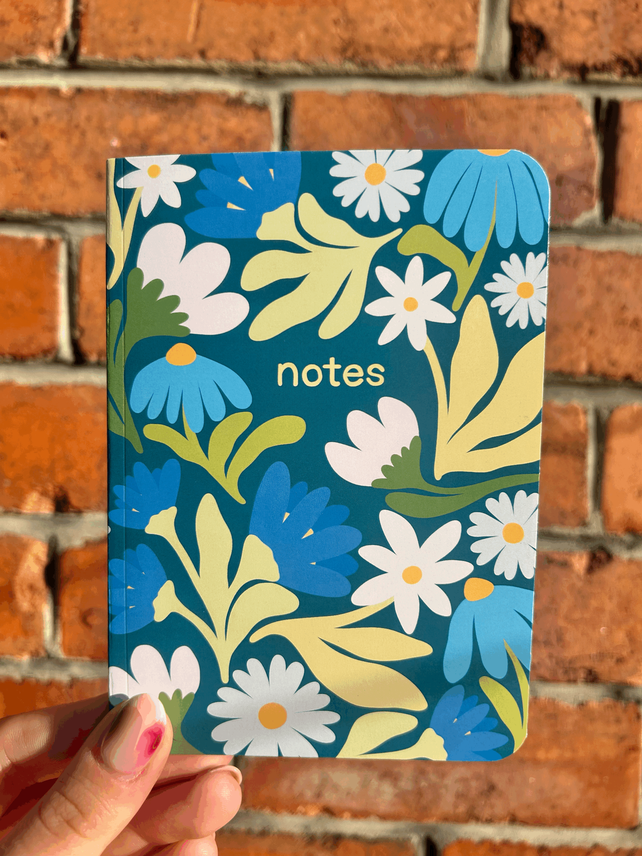 Blue Floral A6 Note Book