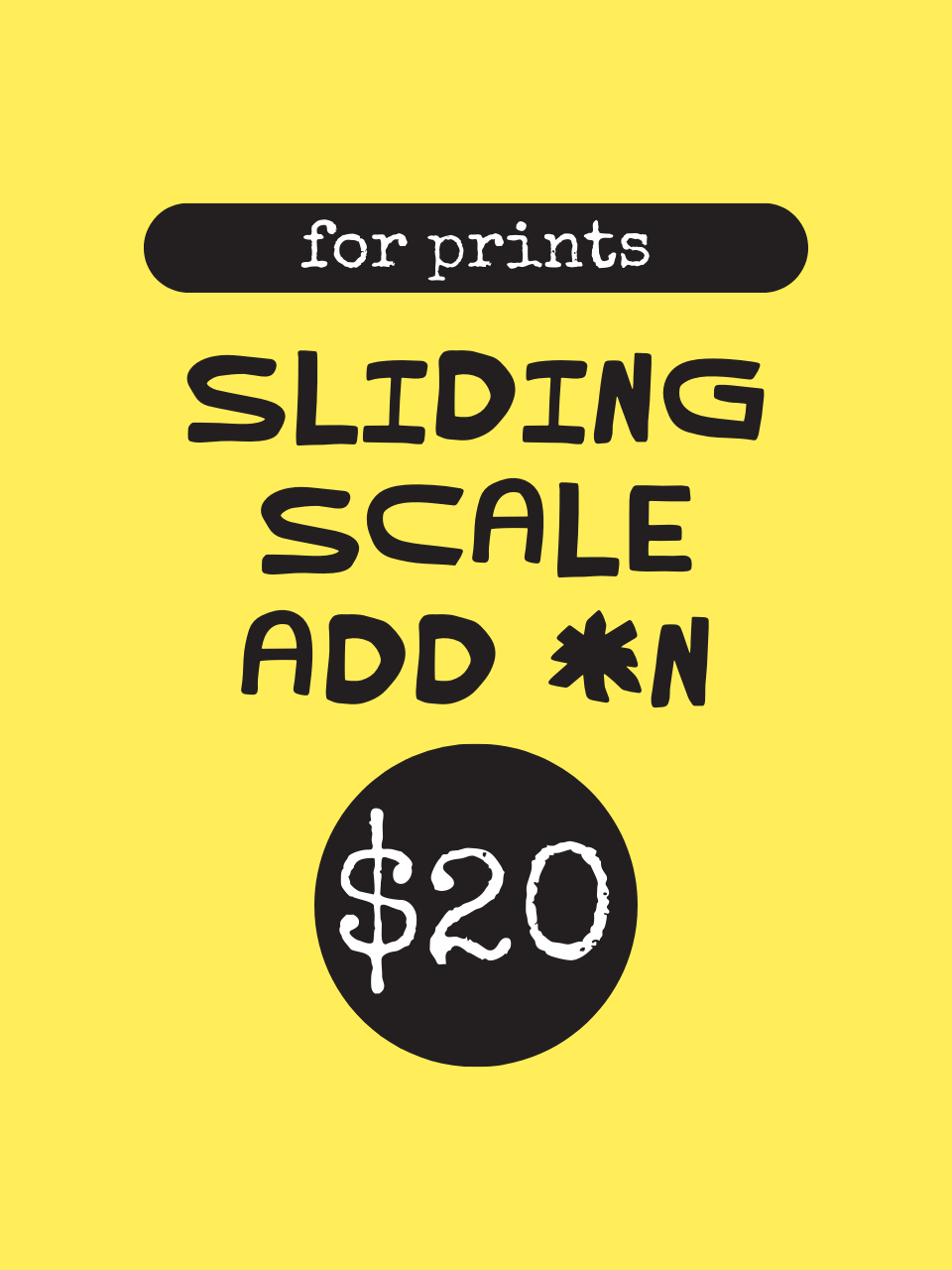 $20 Sliding Scale Add-On