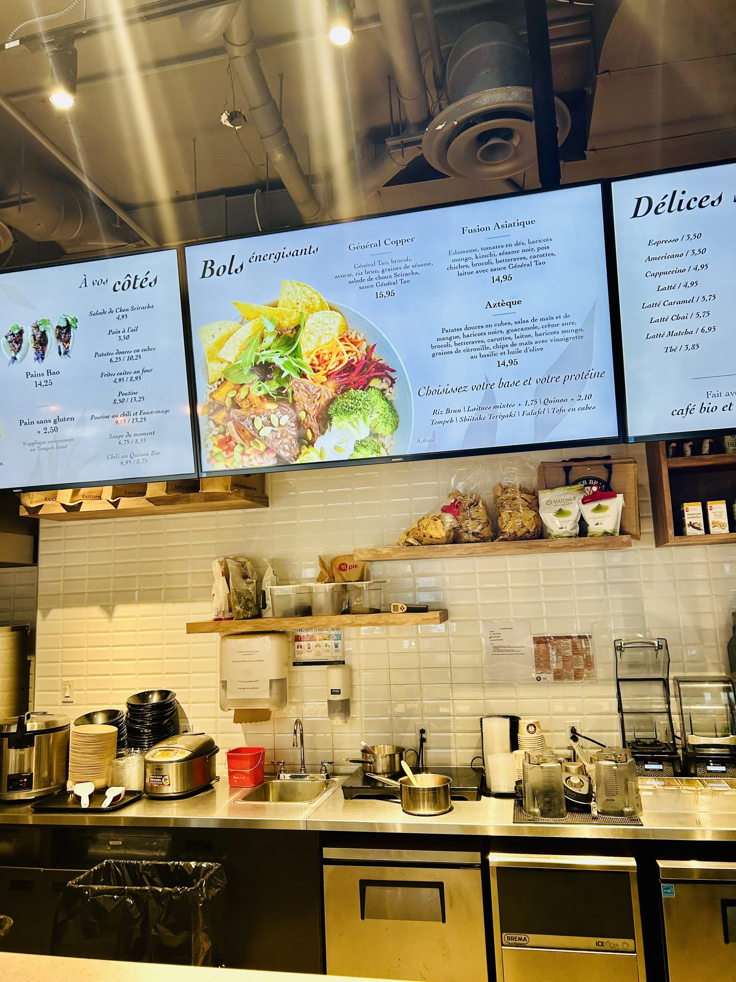 Copper Branch Montreal Menu