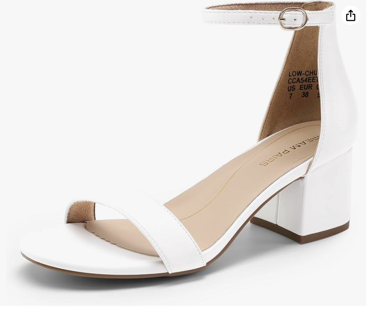DREAM PAIRS womens Low Chunk heeled sandal