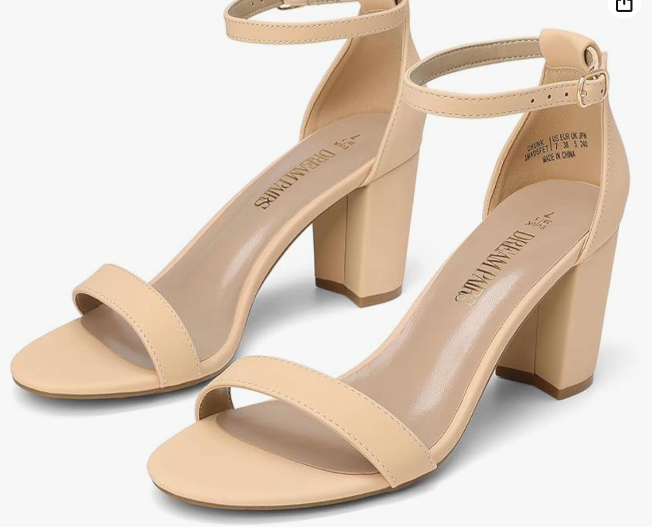 DREAM PAIRS womens Low Chunk heeled sandal