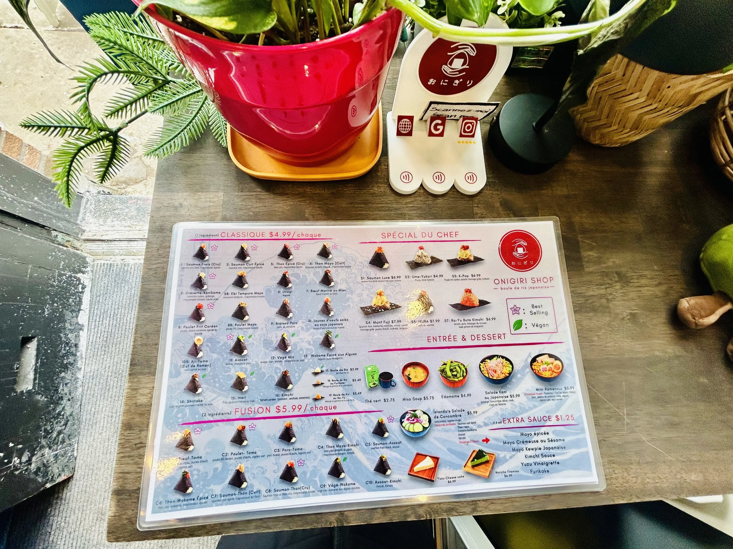Onigiri Shop Montreal Ouest Menu