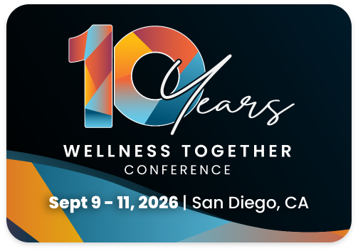 Conference banner for Wellness Together Conference, September 9-11, 2026, at the San Diego Convention Center.