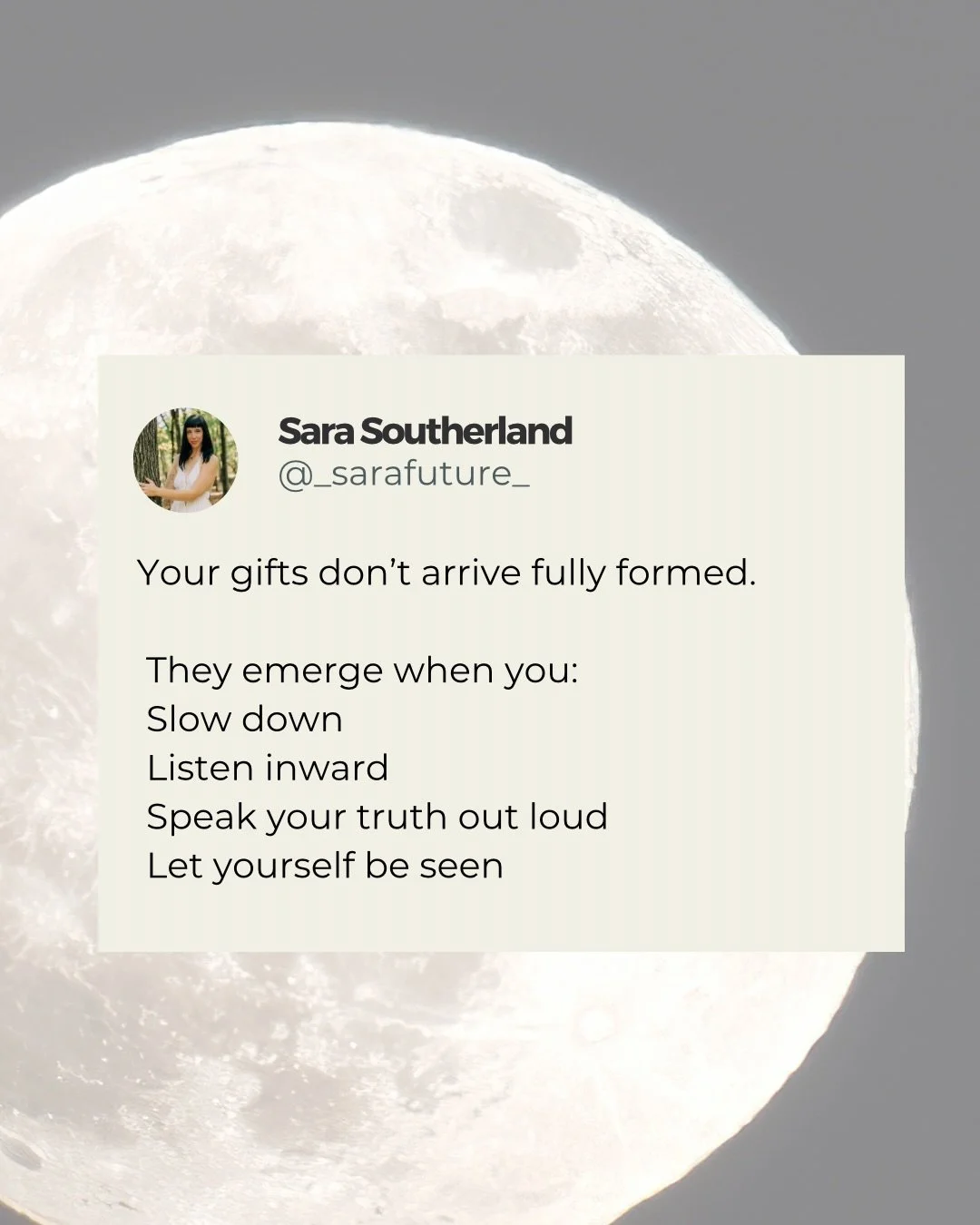 𝘐𝘵 𝘪𝘴 𝘵𝘪𝘮𝘦 𝘵𝘰 𝘳𝘦𝘢𝘸𝘢𝘬𝘦𝘯 𝘵𝘩𝘦 𝘨𝘪𝘧𝘵𝘴 𝘺𝘰𝘶 𝘸𝘦𝘳𝘦 𝘣𝘰𝘳𝘯 𝘵𝘰 𝘴𝘩𝘢𝘳𝘦. You don&rsquo;t need to have everything figured out to step forward.

You just need space to hear what is already trying to rise within you.

The Gem