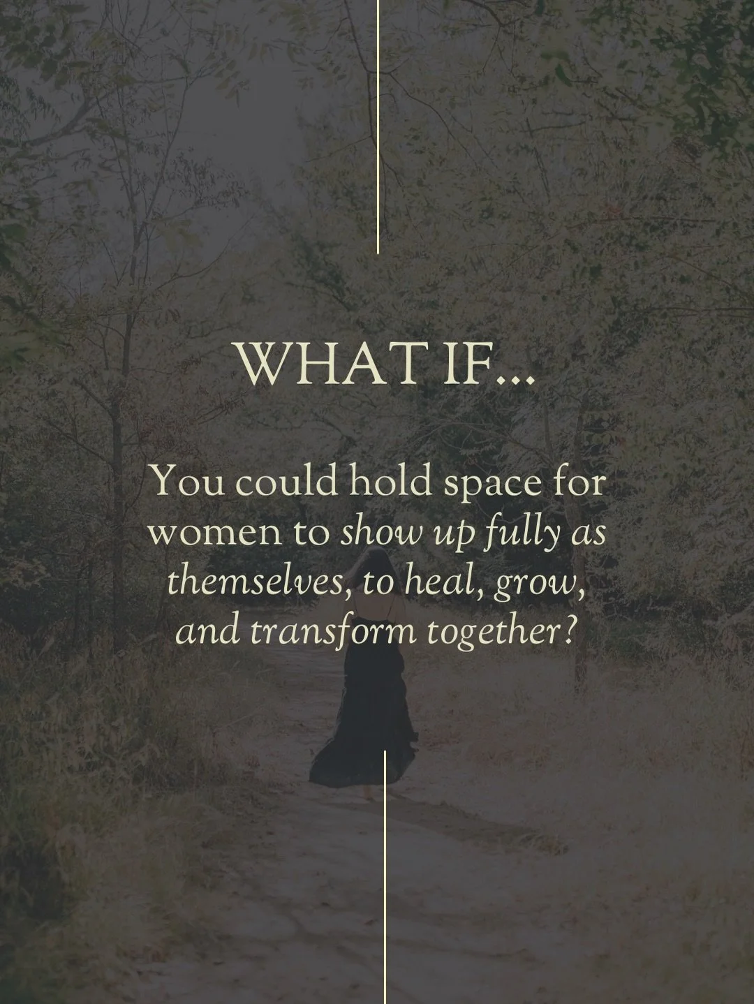 Do you hear the call?⁠

Over the course of the WOVEN journey, I&rsquo;ll be teaching you the 𝘦𝘹𝘢𝘤𝘵 process &amp; rituals I use to lead potent and beautiful women&rsquo;s circles, retreats, and sacred spaces for us to heal, transform, and liberat