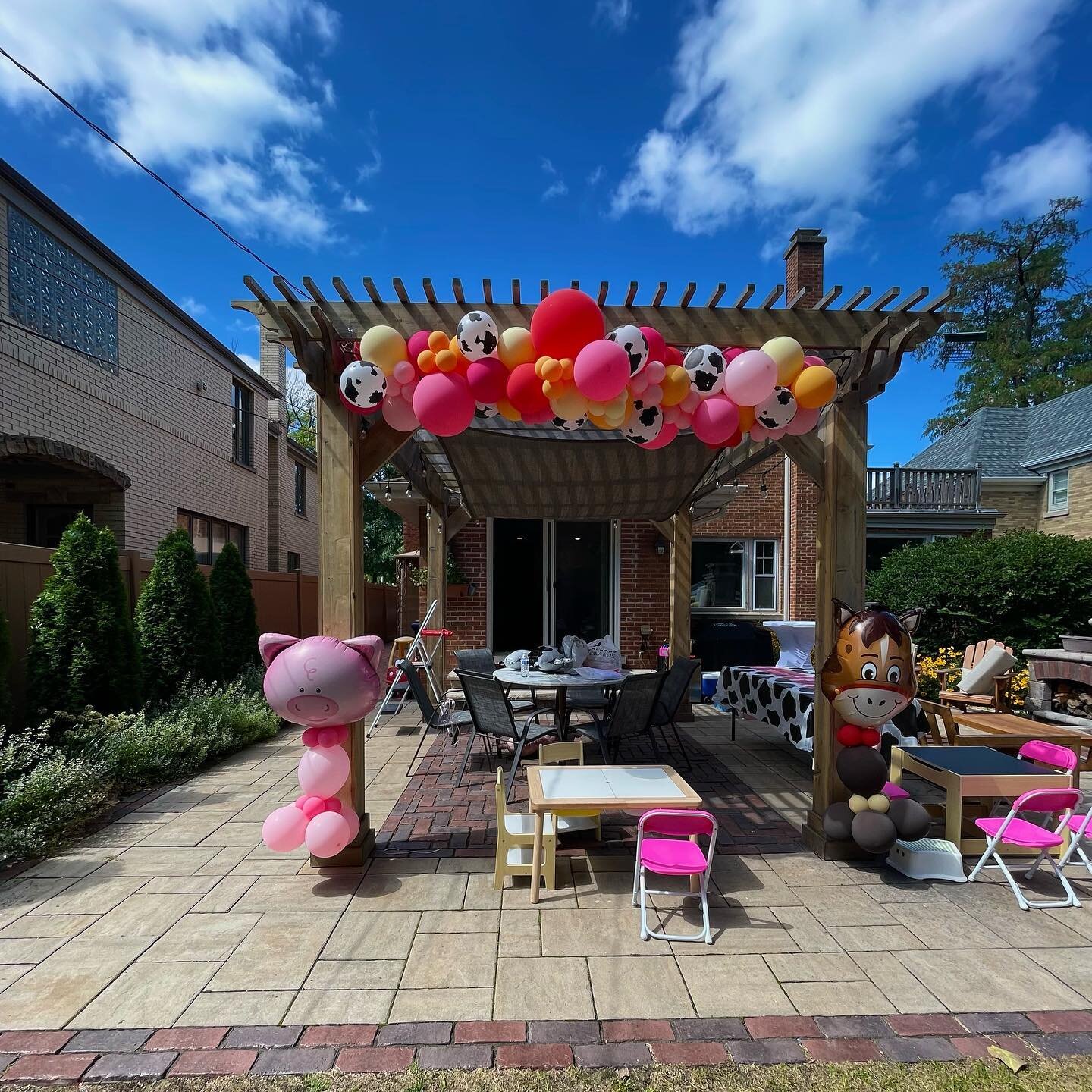 This weekend we had a custom balloon drop off for a 3 year olds birthday!