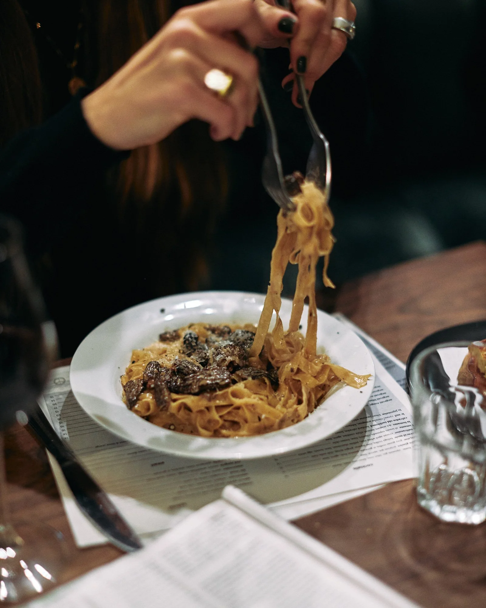 Photo of tagliatelle aux morilles at Massilia, a French Mediterranean restaurant