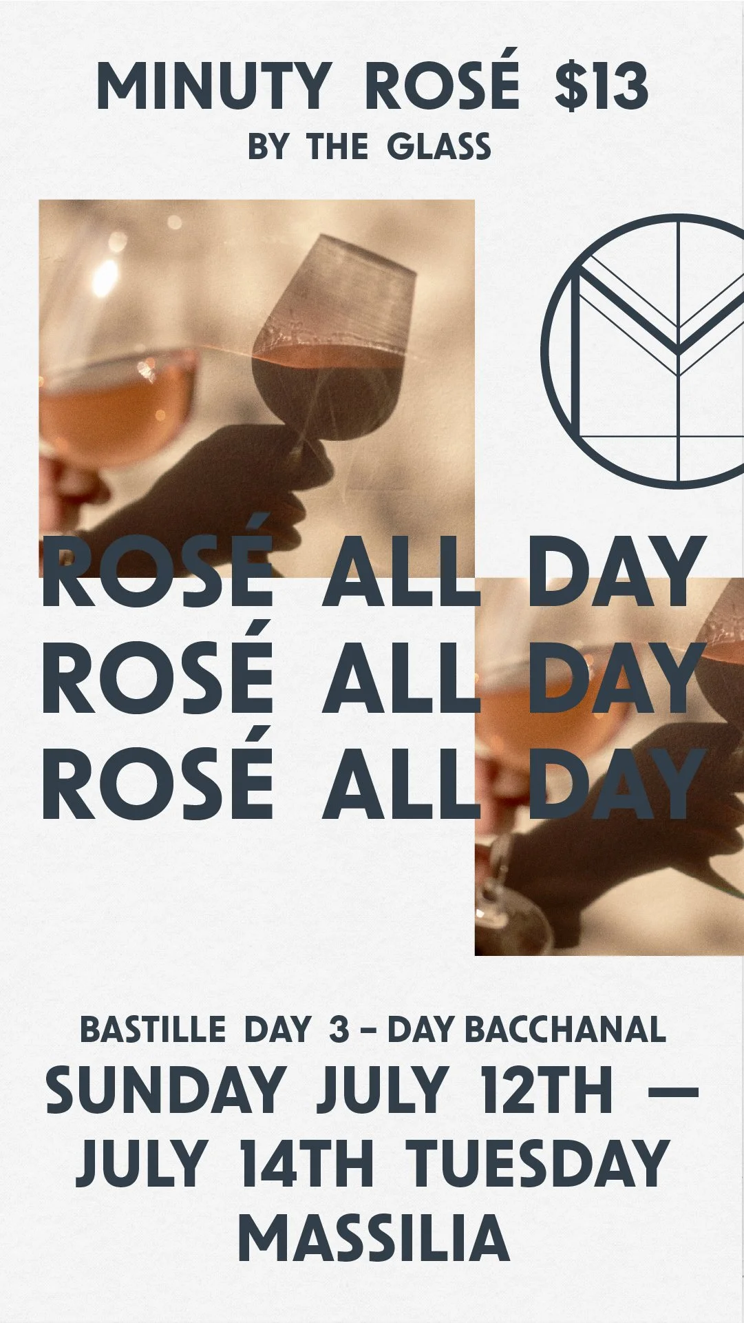 Promo for Rosé All Day at Massilia DTLA