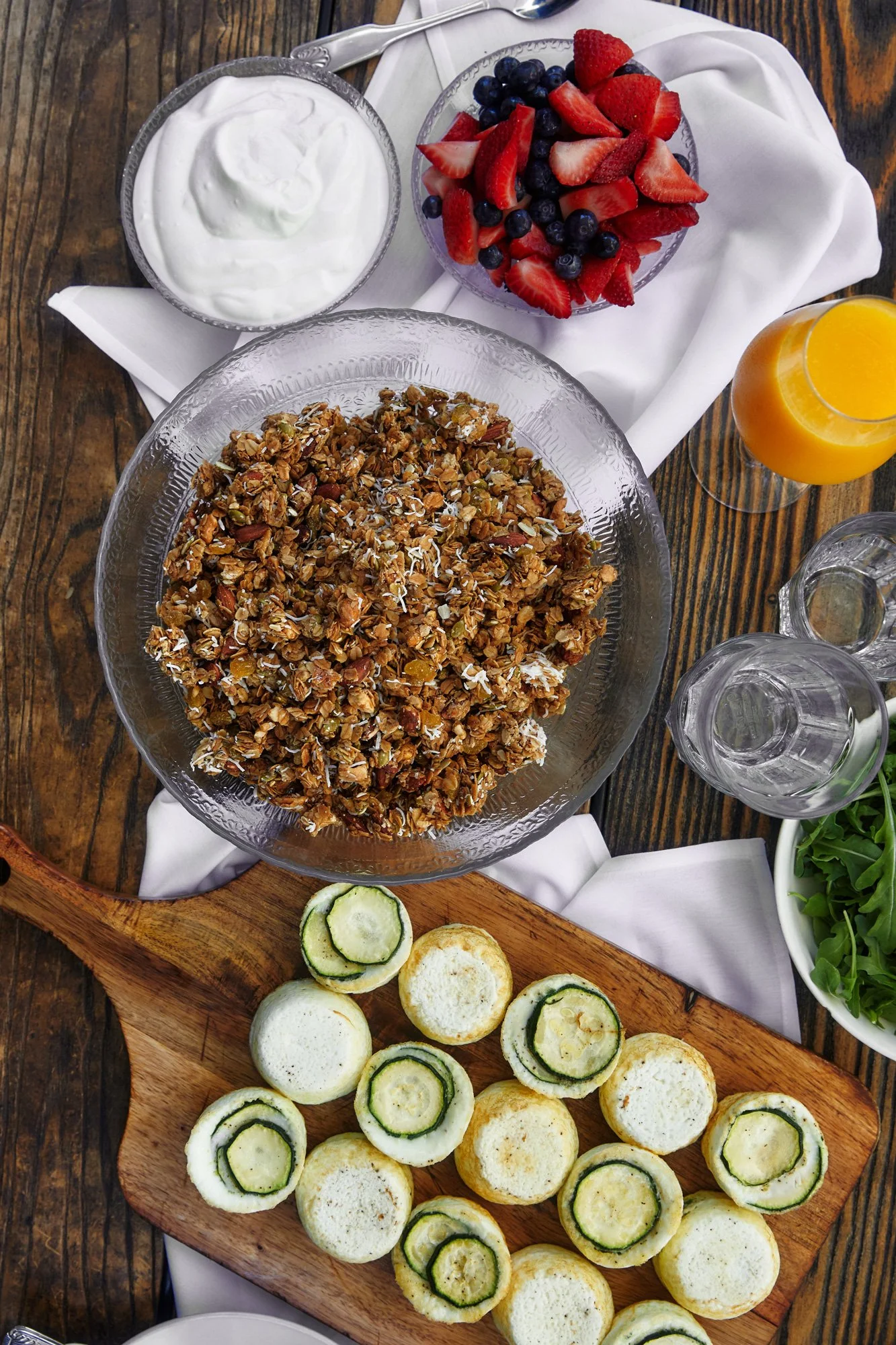 Photo of egg white frittatas, fresh fruit & granola breakfast catering at Massilia, a French-Mediterranean restaurant