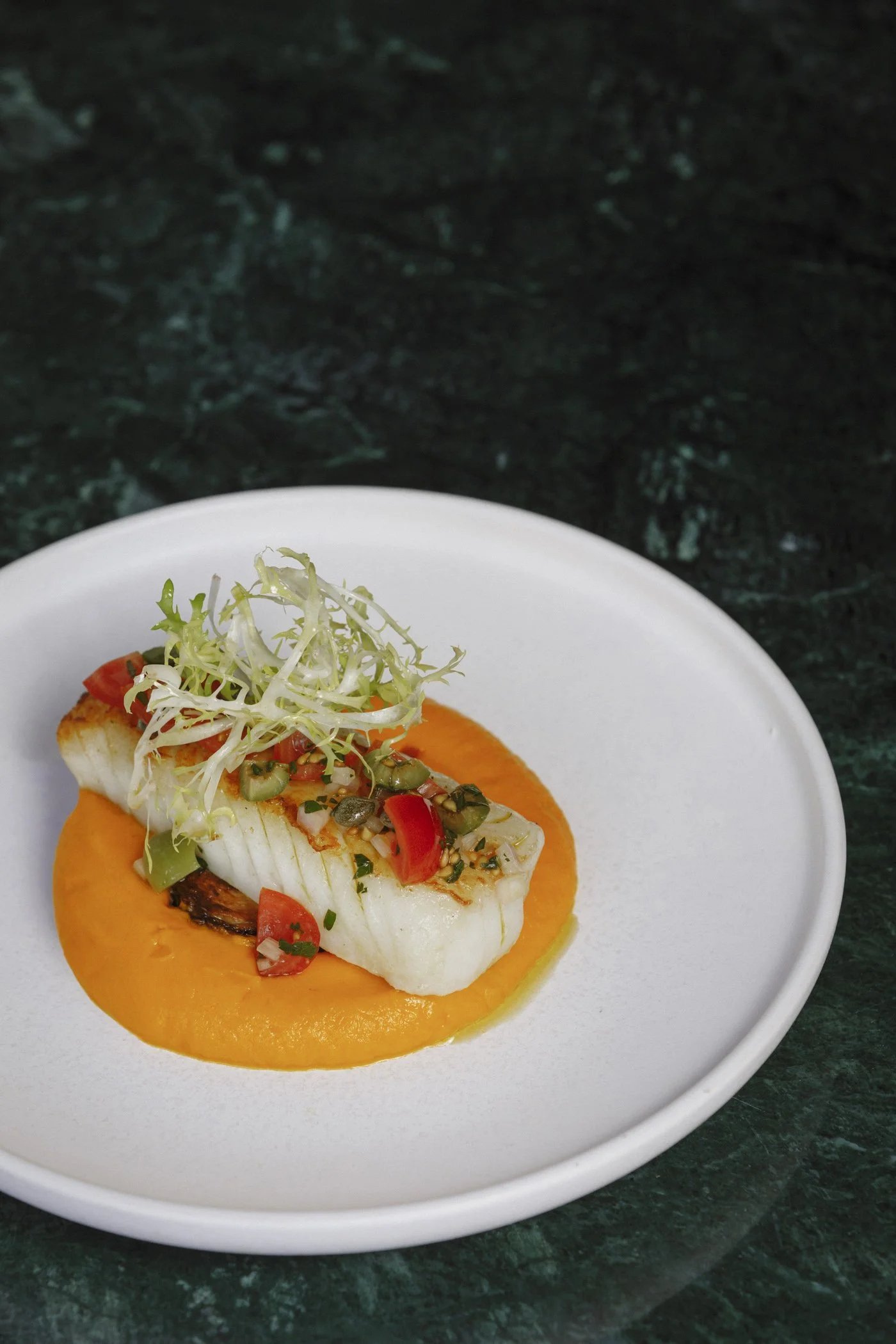 Photo of seared cod at Massilia, a French-Mediterranean restaurant
