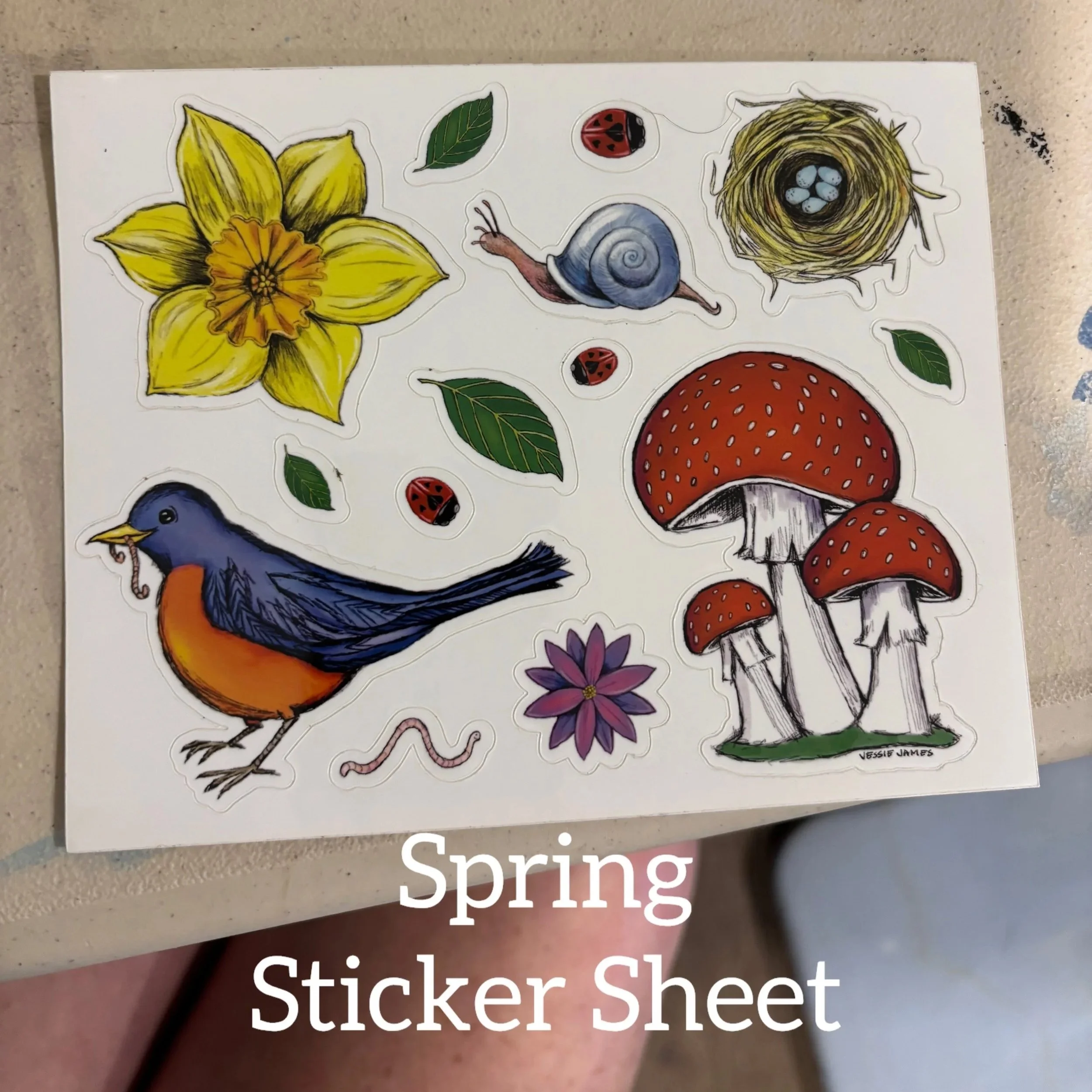 Spring Stickies Sheet