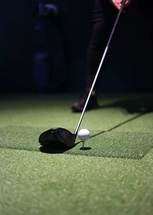 Indoor golf bay at Tee Box