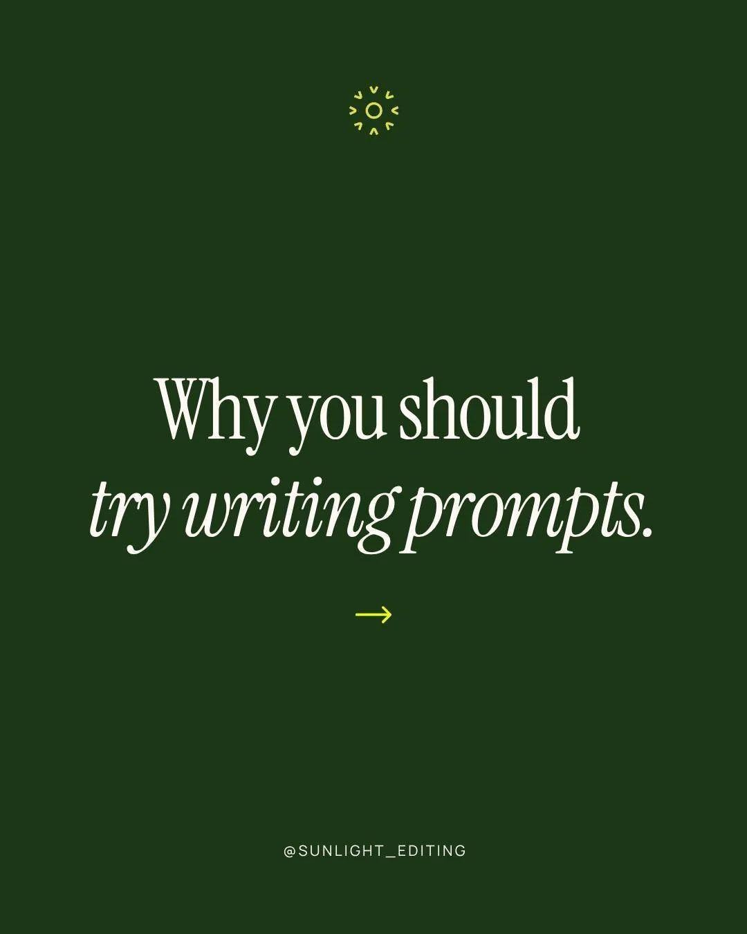 Should you try writing prompts? Probably! Some thoughts.