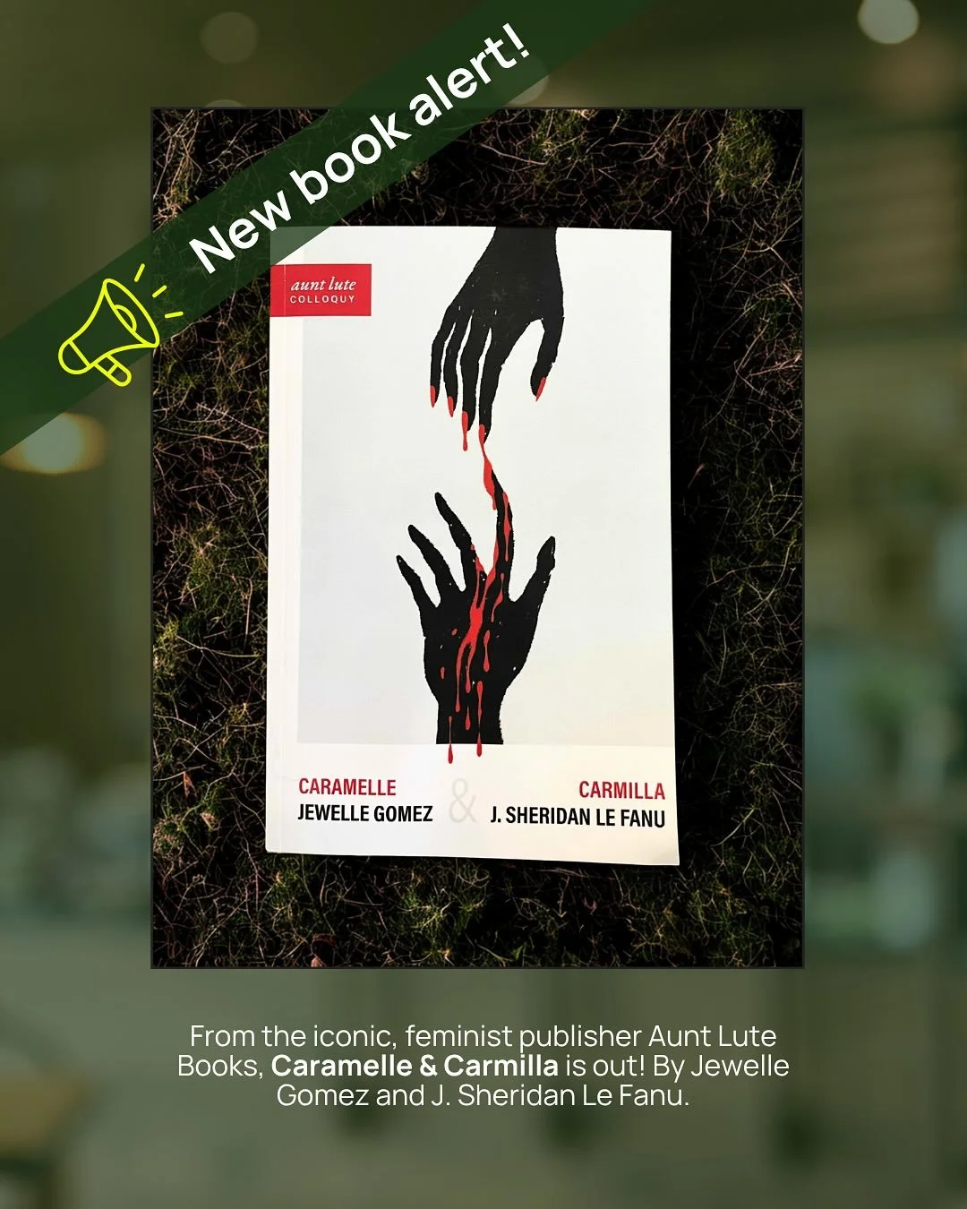 Shoutout to indie press, @auntlute who just dropped Caramelle &amp; Carmilla today! ❤️&zwj;🔥You're going to want this book (with TWO vampire novellas) as a new classic in speculative fiction and Gothic horror.

Jewelle Gomez&rsquo;s @vampyrevamp for