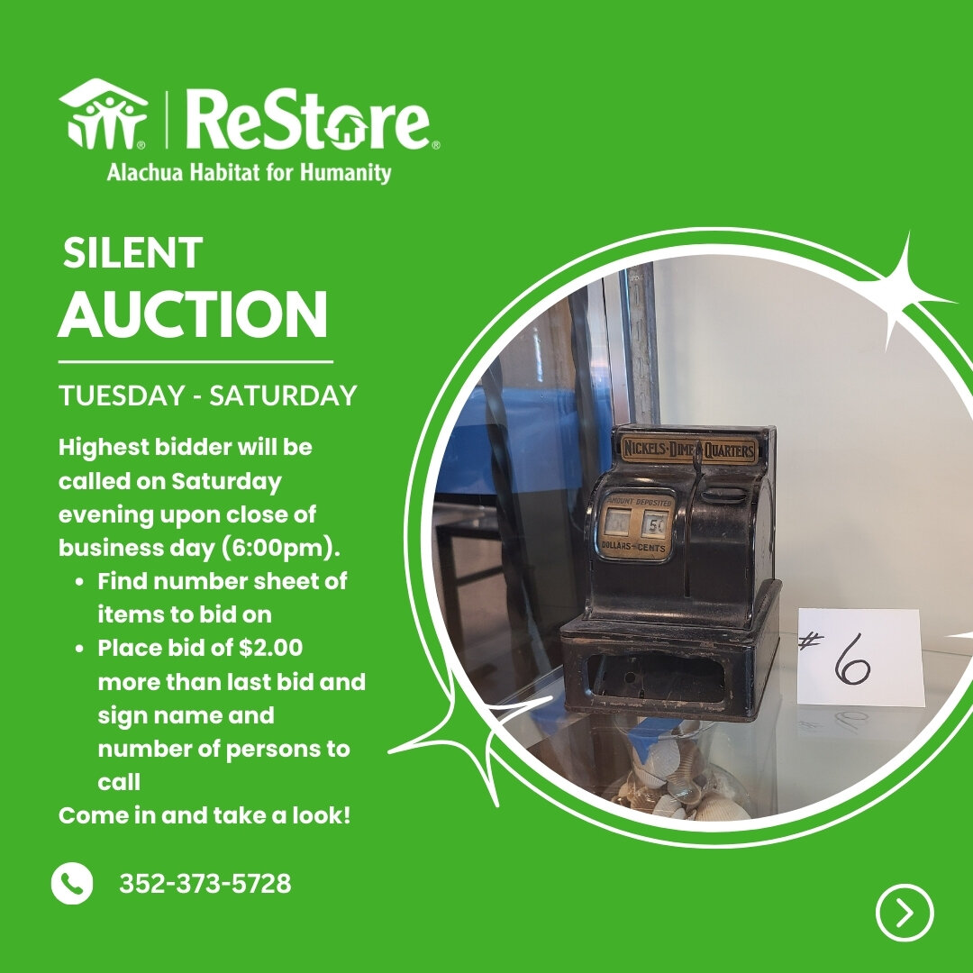 LAST CHANCE FOR THE SILENT AUCTION! 
The highest bidder will be called on THIS Saturday

Come in to take a look and place a bid 🏷
Minimum bids are listed on the number sheets, sign up with your name and contact information✍️

Hurry these incredible 