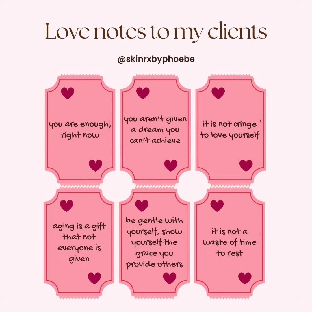 Love Notes to My Incredible Clients 💌 
Embracing the wisdom of my wonderful clients who inspire me to learn, grow, and evolve:

✨ You are enough, right now. 
✨ You aren't given a dream you can't achieve. 
✨ It is not cringe to love yourself. 
✨ Agin