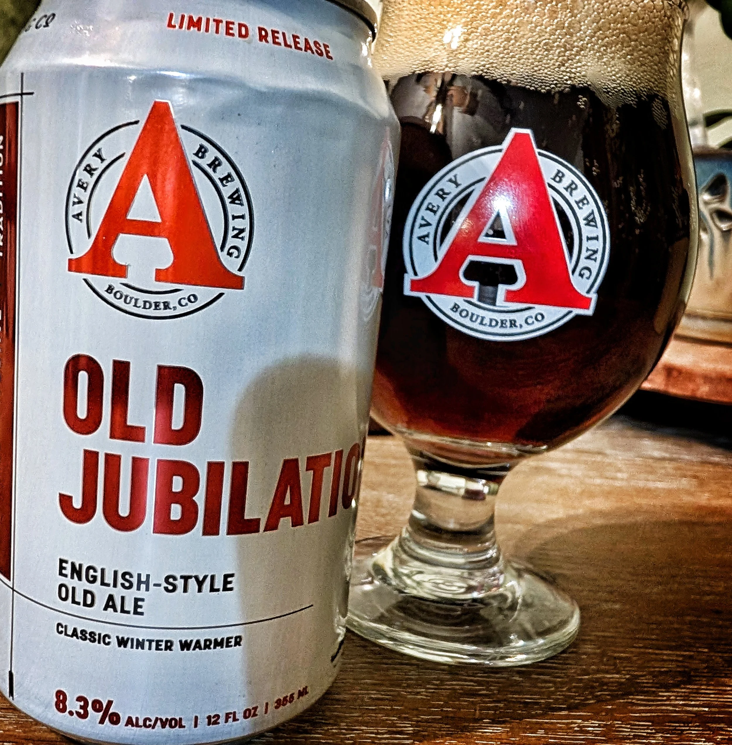 One of mt all-time favorite beers from Avery Brewing. Old Jubilation is an English Strong Ale that clocks an impressive 8%