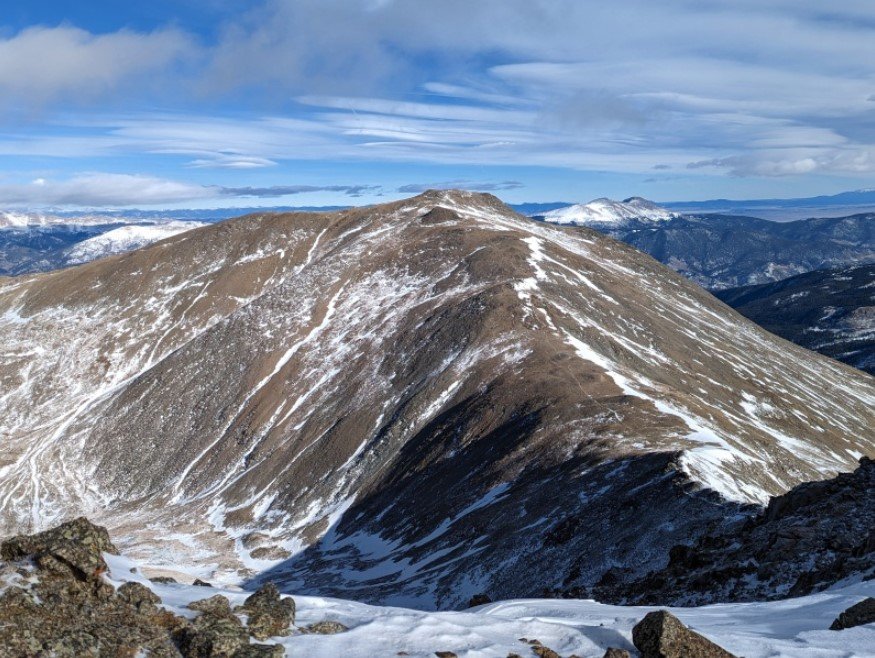 Mt. Oxford (14,158') from the summit of Mt. Belford
