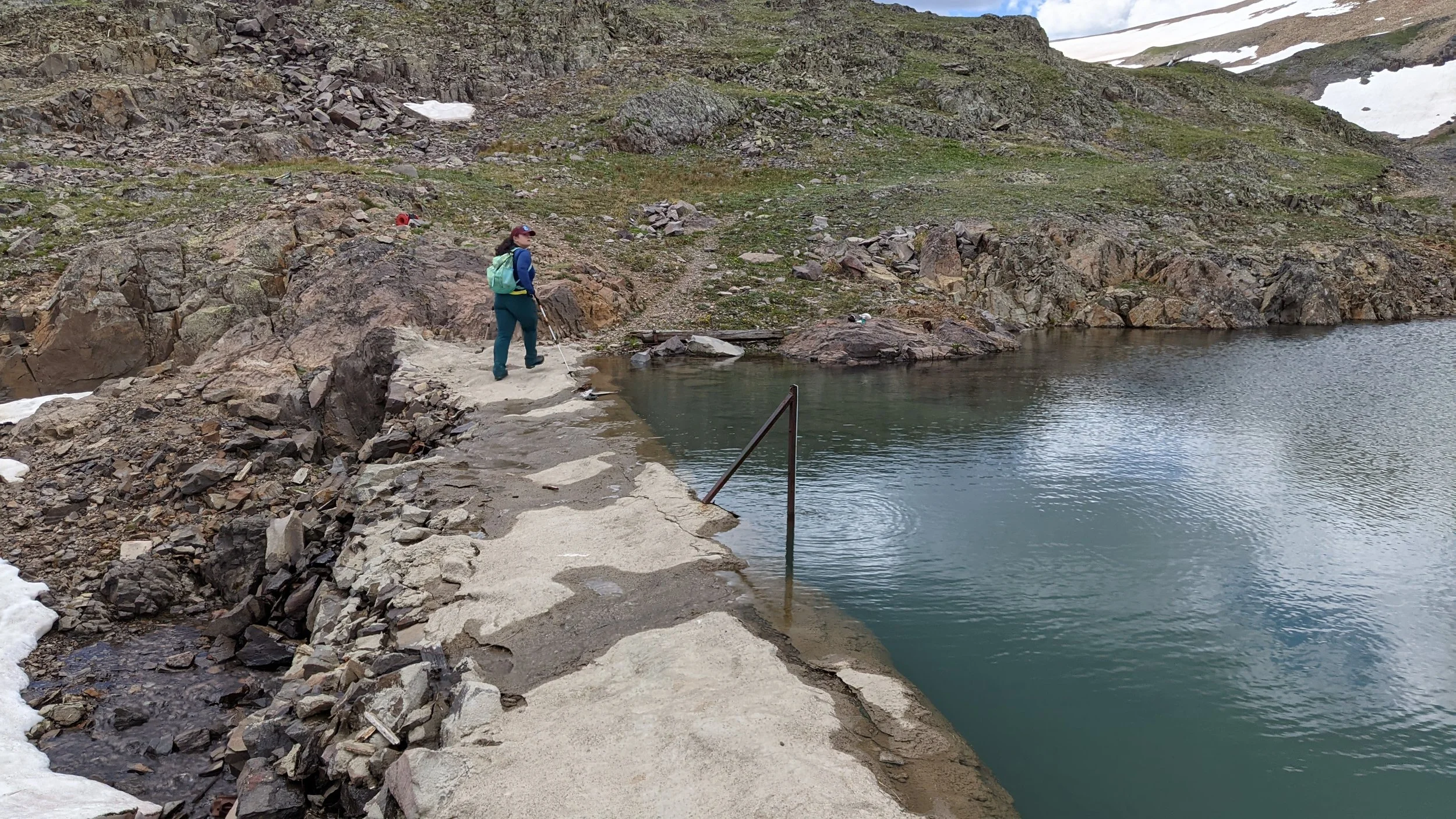 Regina crossing the dam