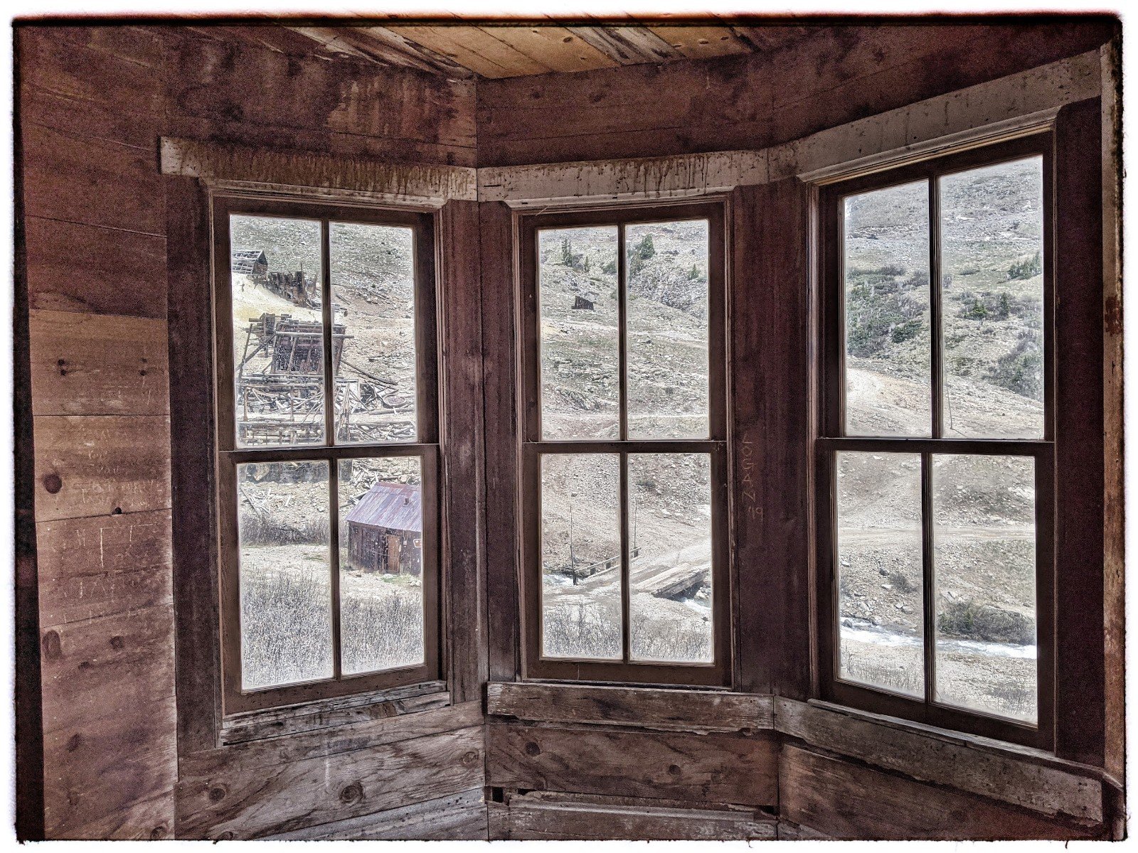 The famous French Bay windows of the William Duncan household.