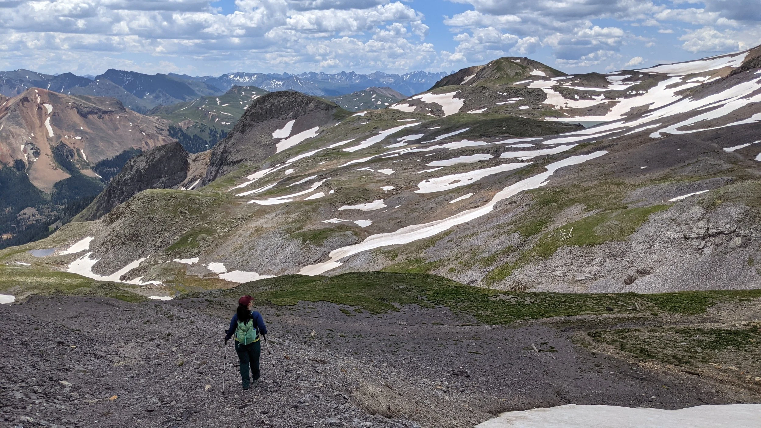 Descending into Ptarmigan Basin