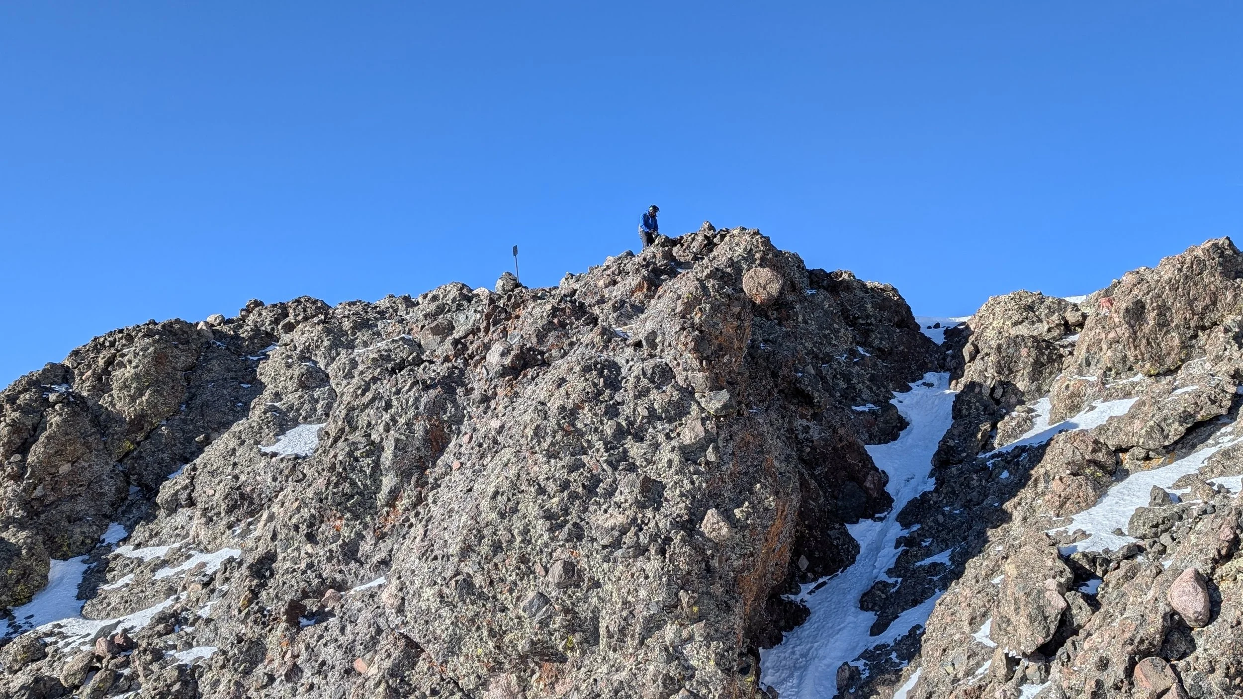 Prakash enjoying a few moments of solitude on the summit