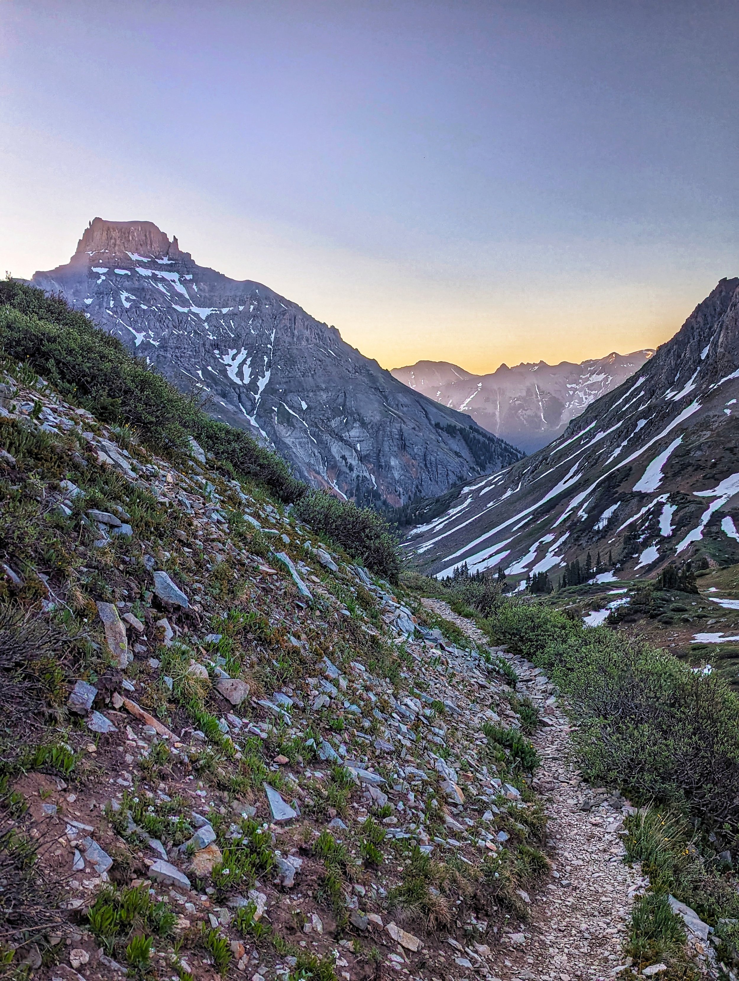 Early morning on the lower trail