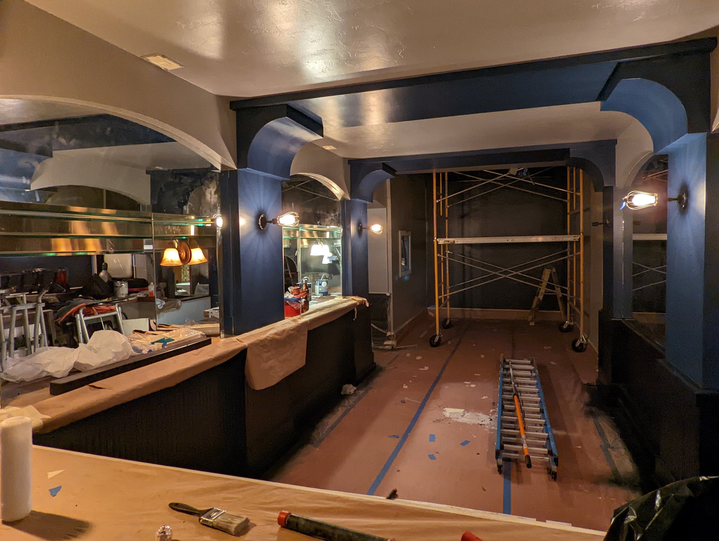 Behind the bar