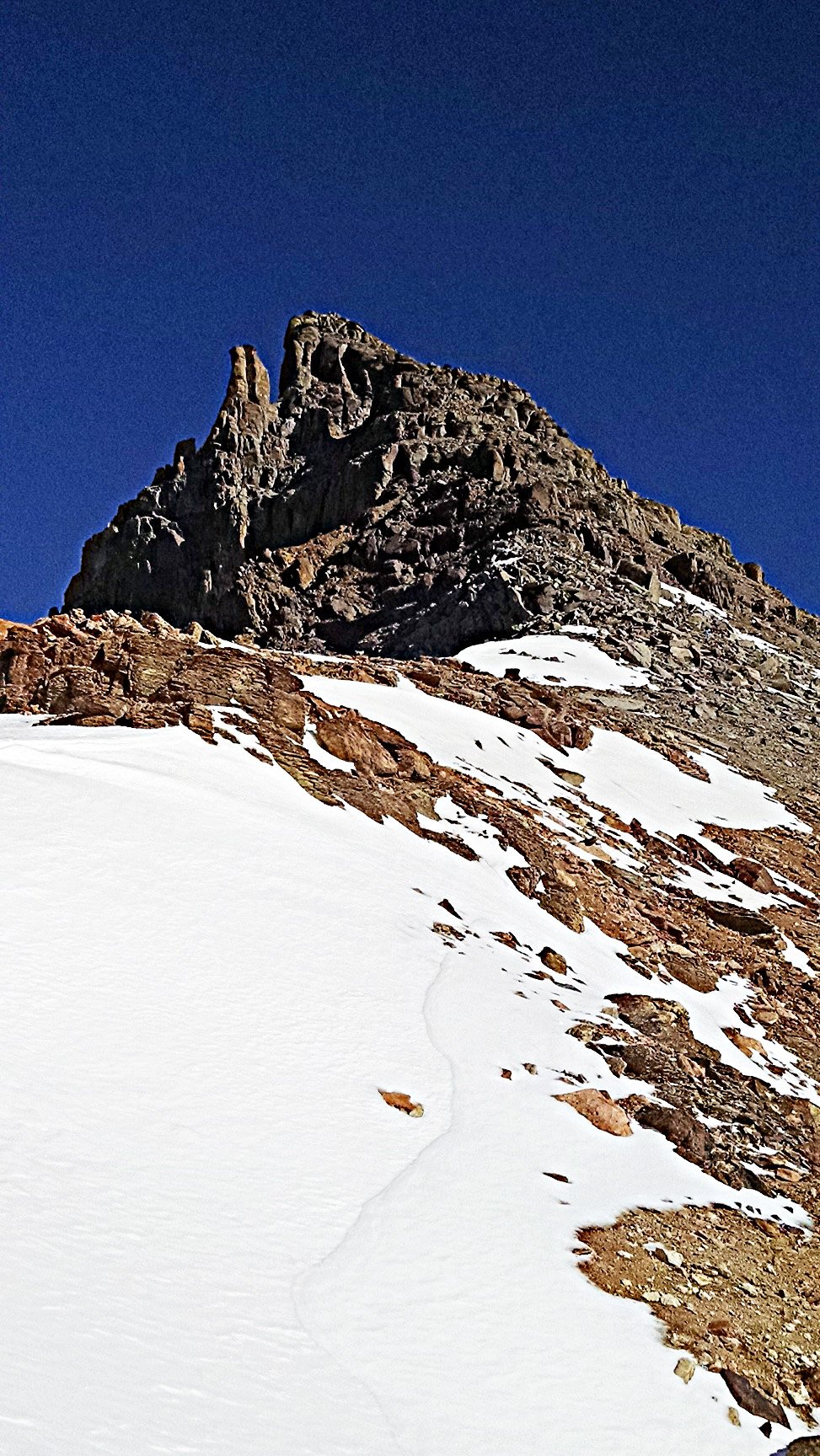 Descending Vermilion Peak