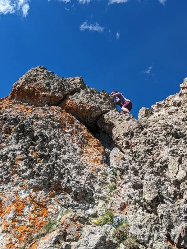 Regina scrambling up 13,166'