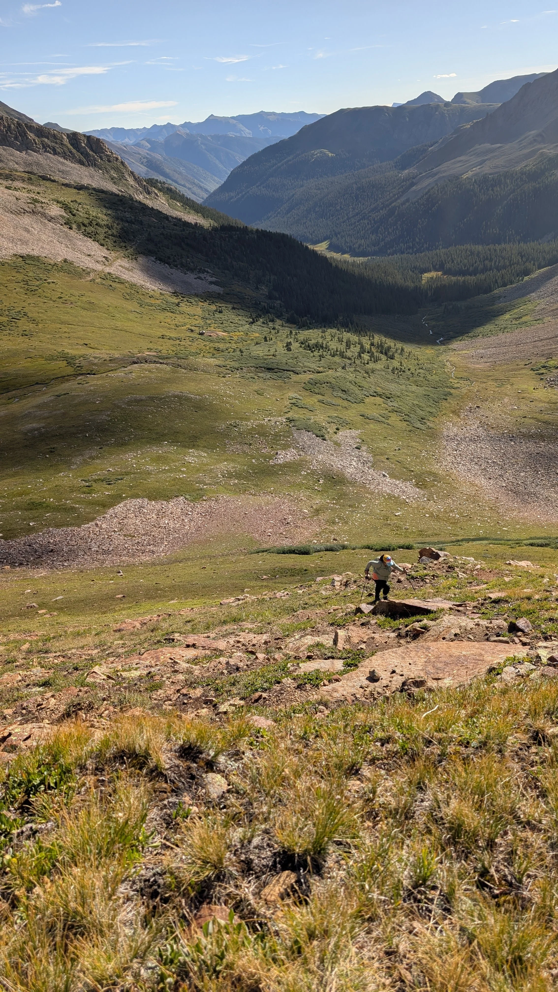Starting up the tundra slope