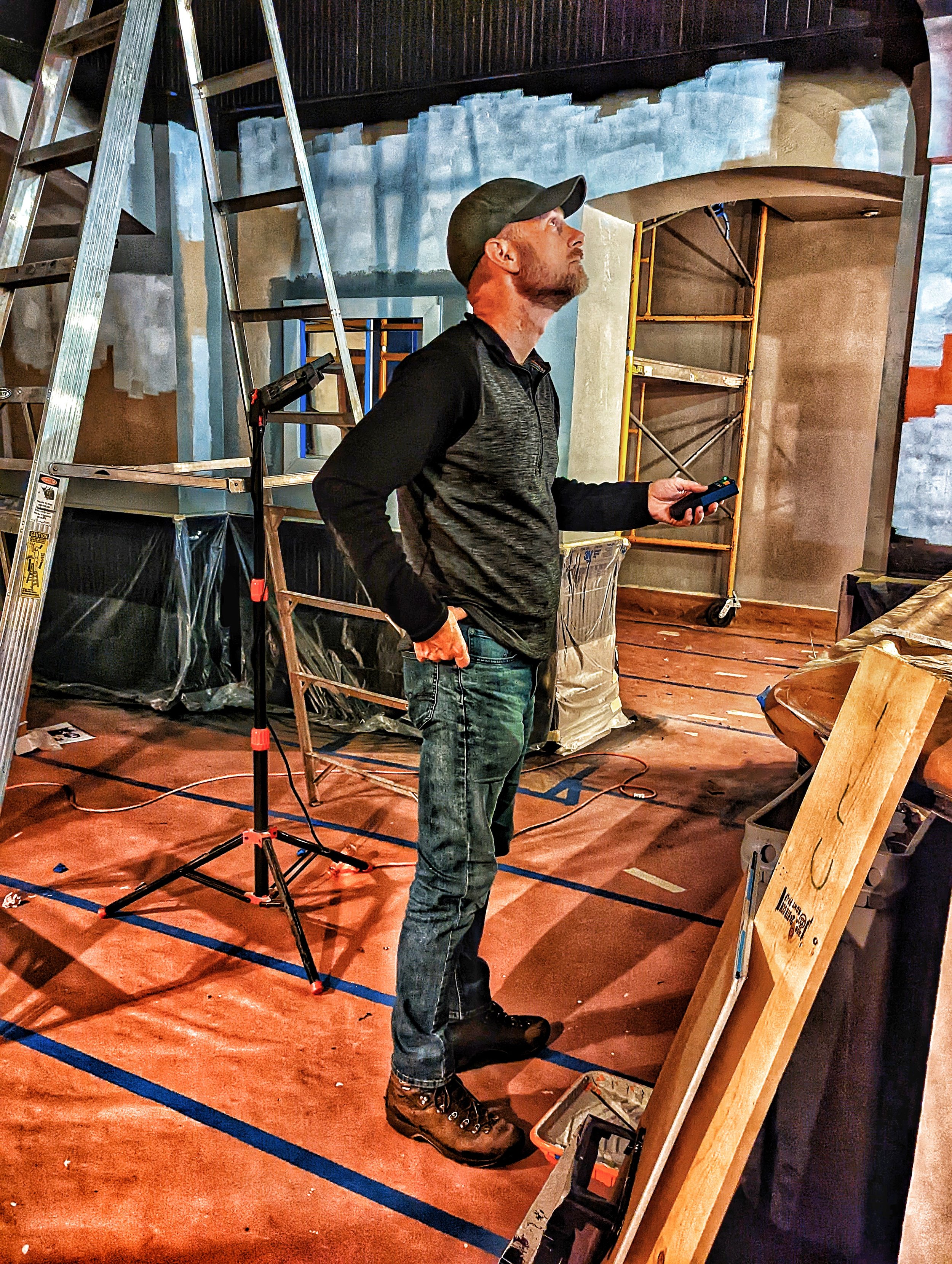 Myself checking out the ceiling
