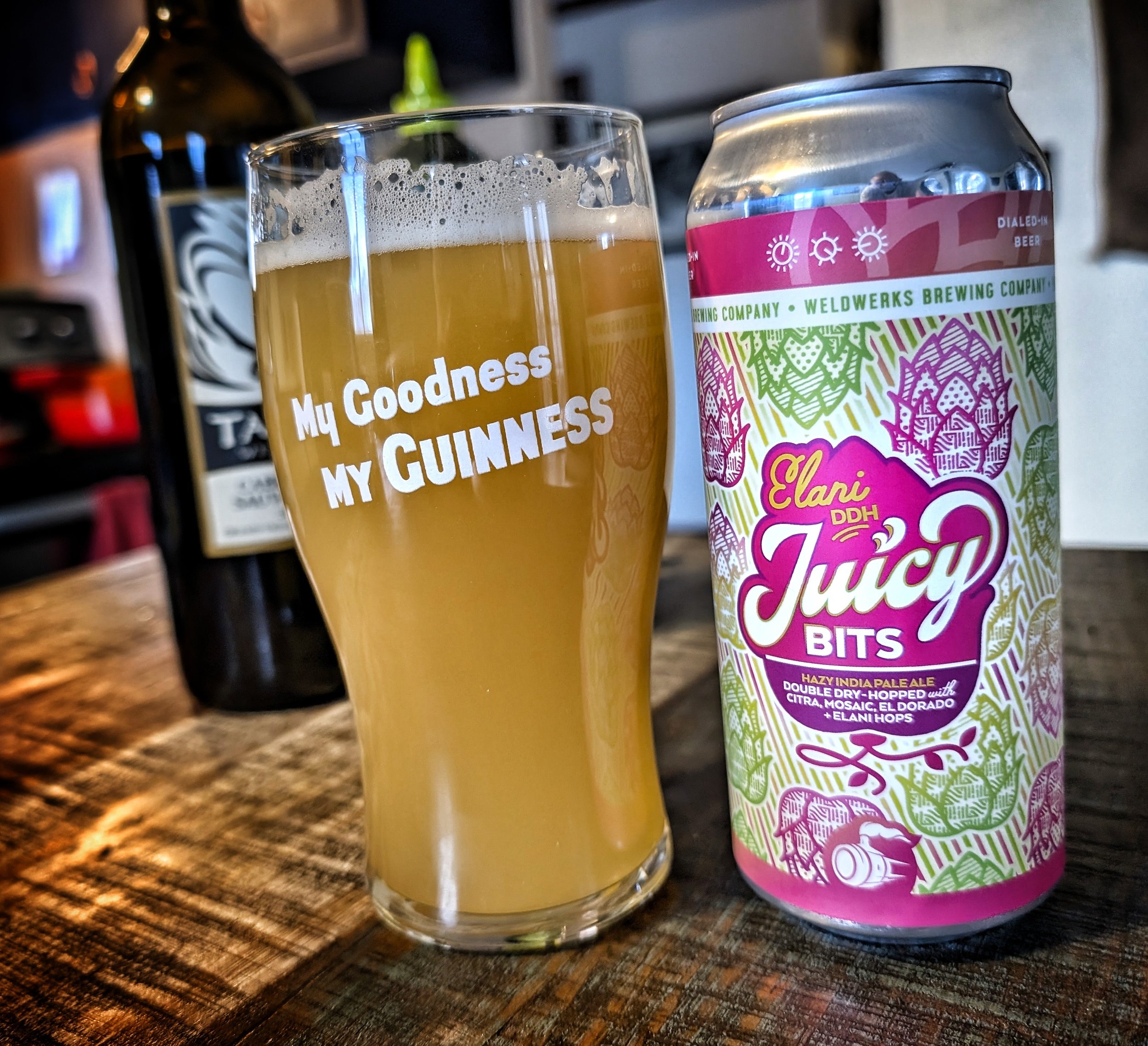 Another Weldwerks offering. Their classic, Juicy Bits hopped with Elani hops. 