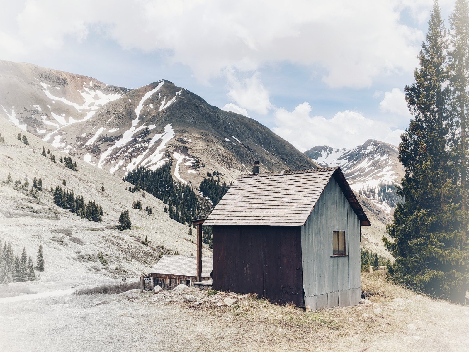 An outhouse at the townsite