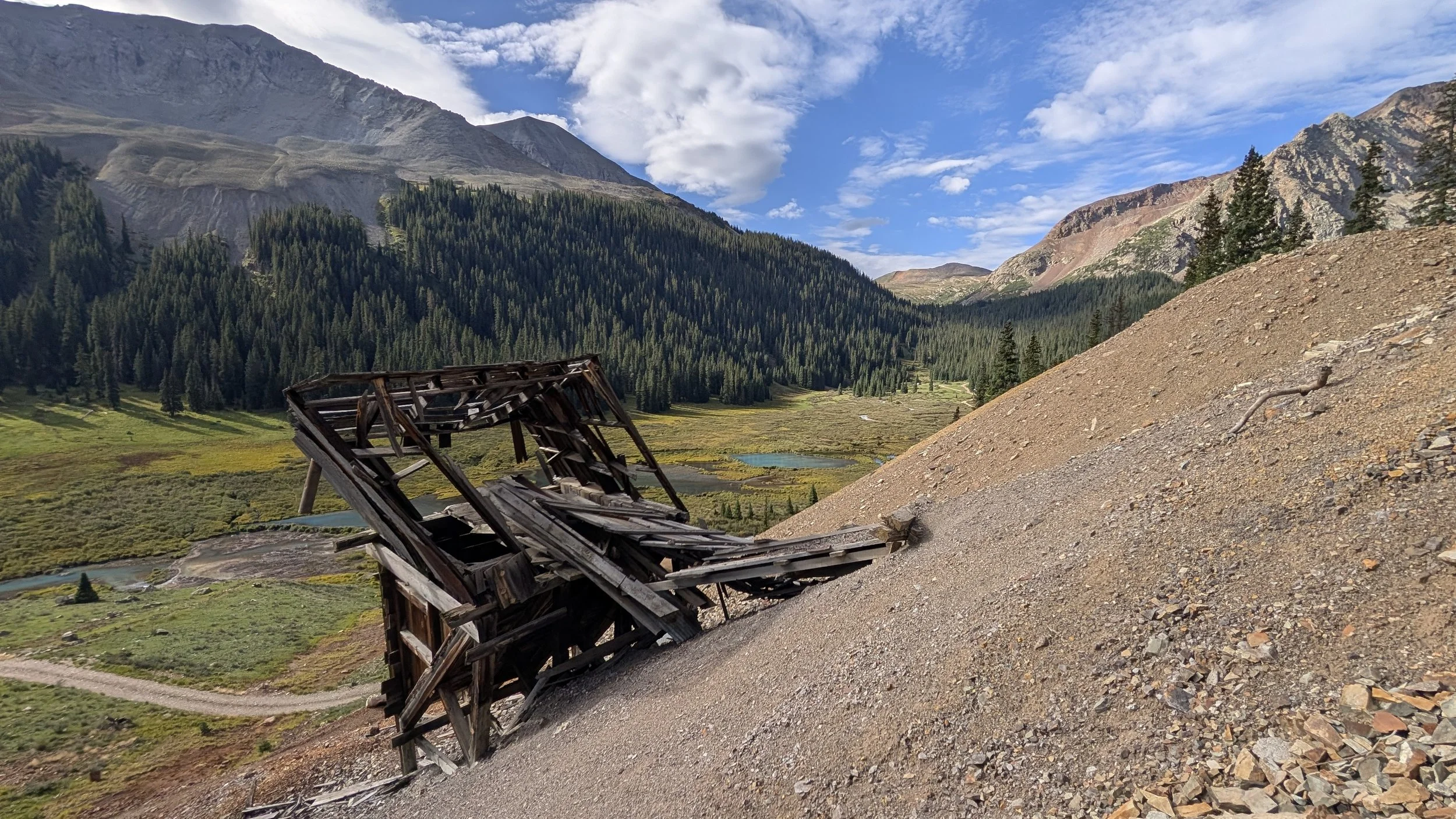 The Bandora Mine and lower Mineral Creek Valley