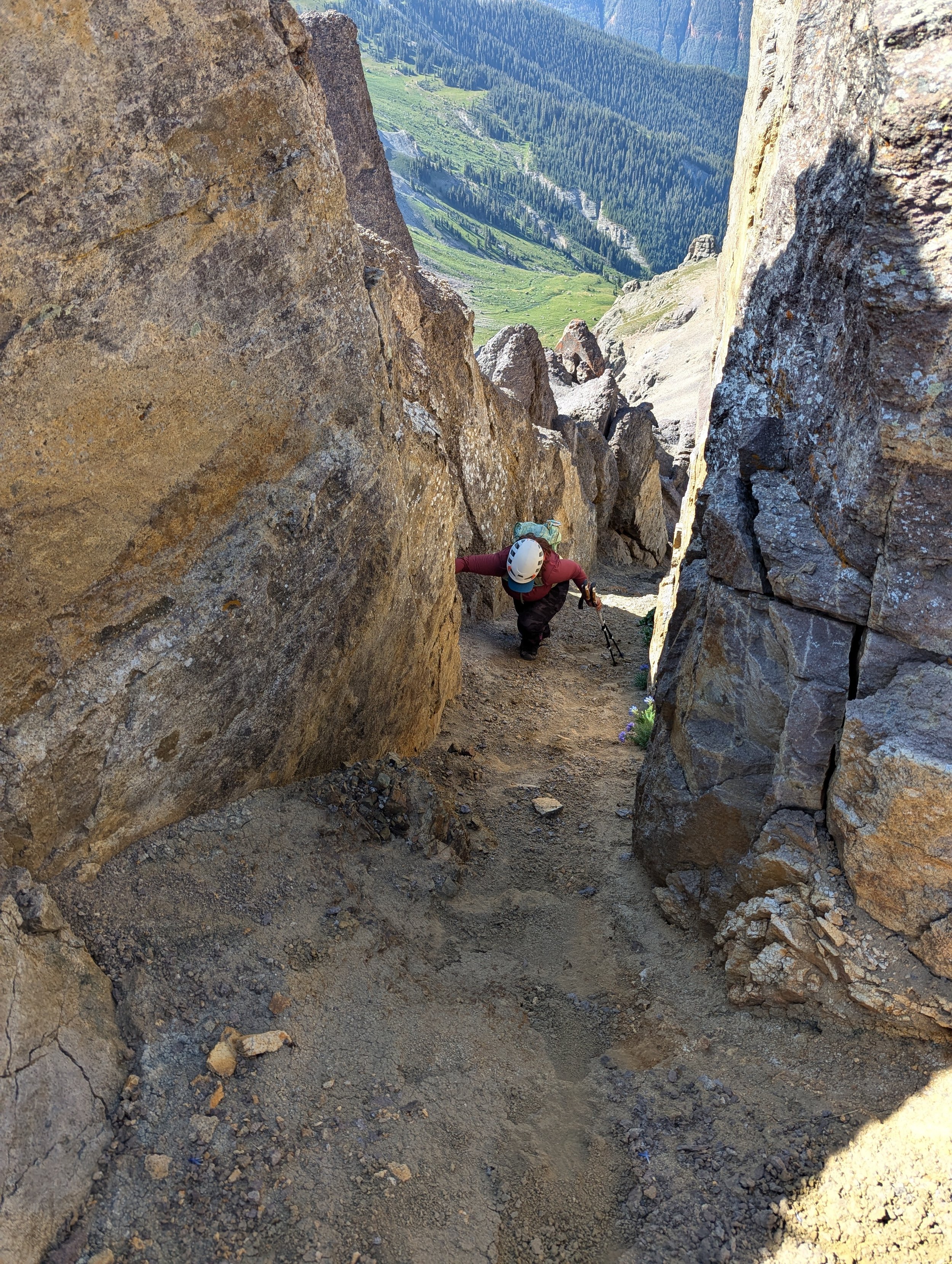The WRONG gully. You'll know this because of the abundance of dirt and absence of kitty litter rock