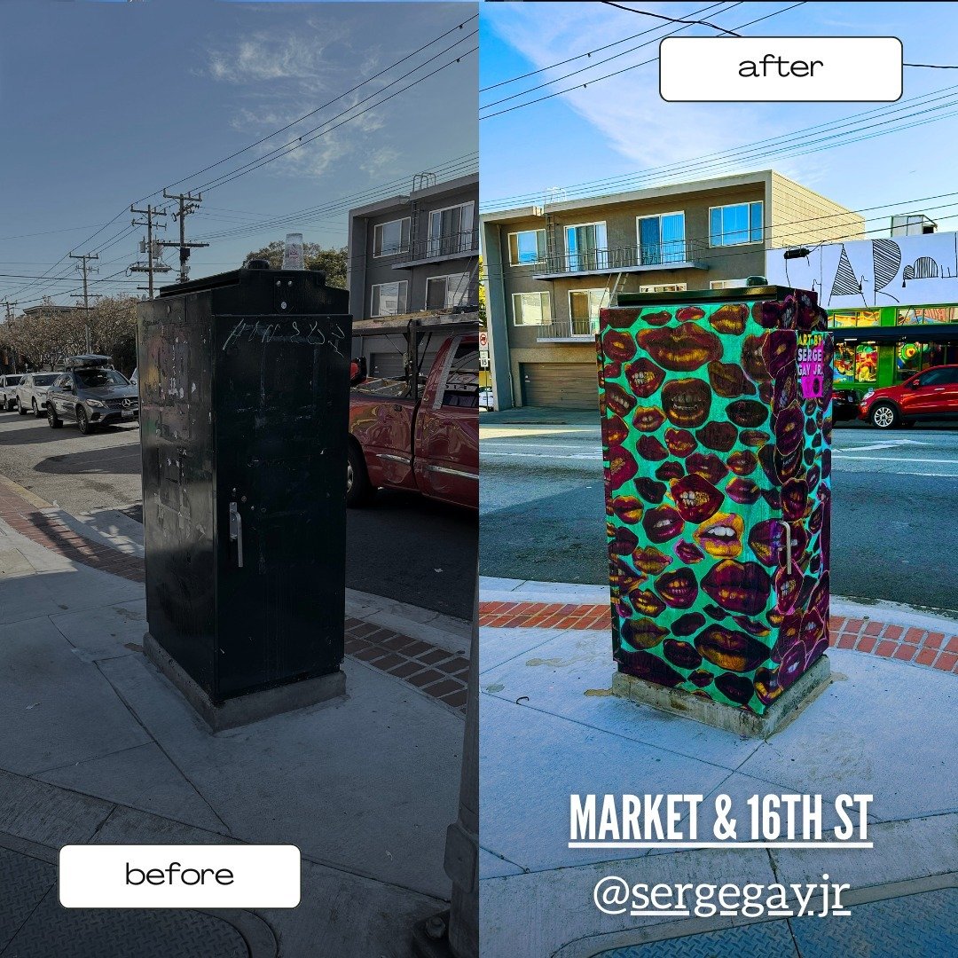@civic_joy_fund&nbsp;has commissioned @sergegayjr&nbsp;at Market and 16th St. Please come by and take a look to see it in person for yourself!
 #ArtisticTransformation&nbsp;#civicjoyfund&nbsp;#paintthecity&nbsp;#SanFranciscoArt #paintthevoidproject