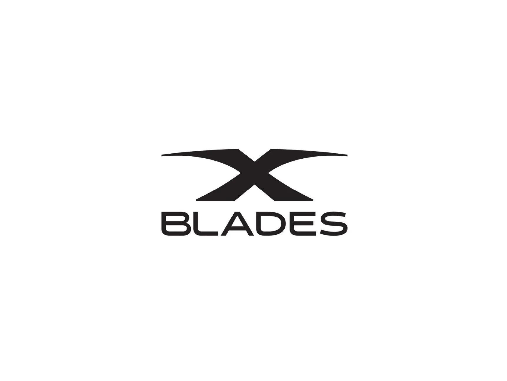 A logo for a brand called 'Blades' with a stylized double-edged blade icon above the brand name in black text on a white background.