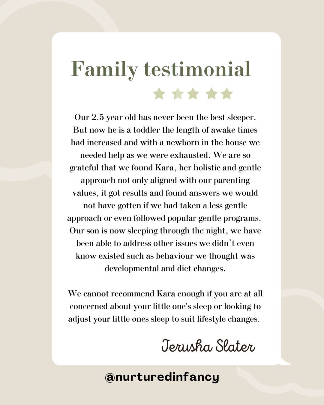 What beautiful feedback! Like I told this amazing mama, it's all her. I can provide the information and the personalised recommendations, but it's the parents who have to do all the work. To make the changes...when they're already so exhausted and ov