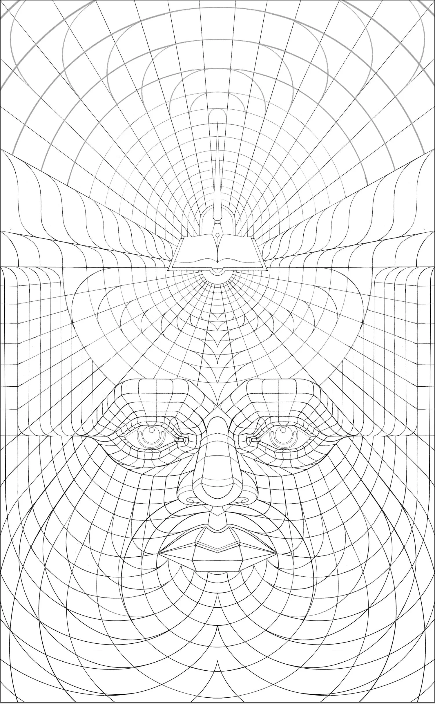 Innerversity – pen and ink artwork exploring inner knowledge and cosmic consciousness, by Juvy Torres