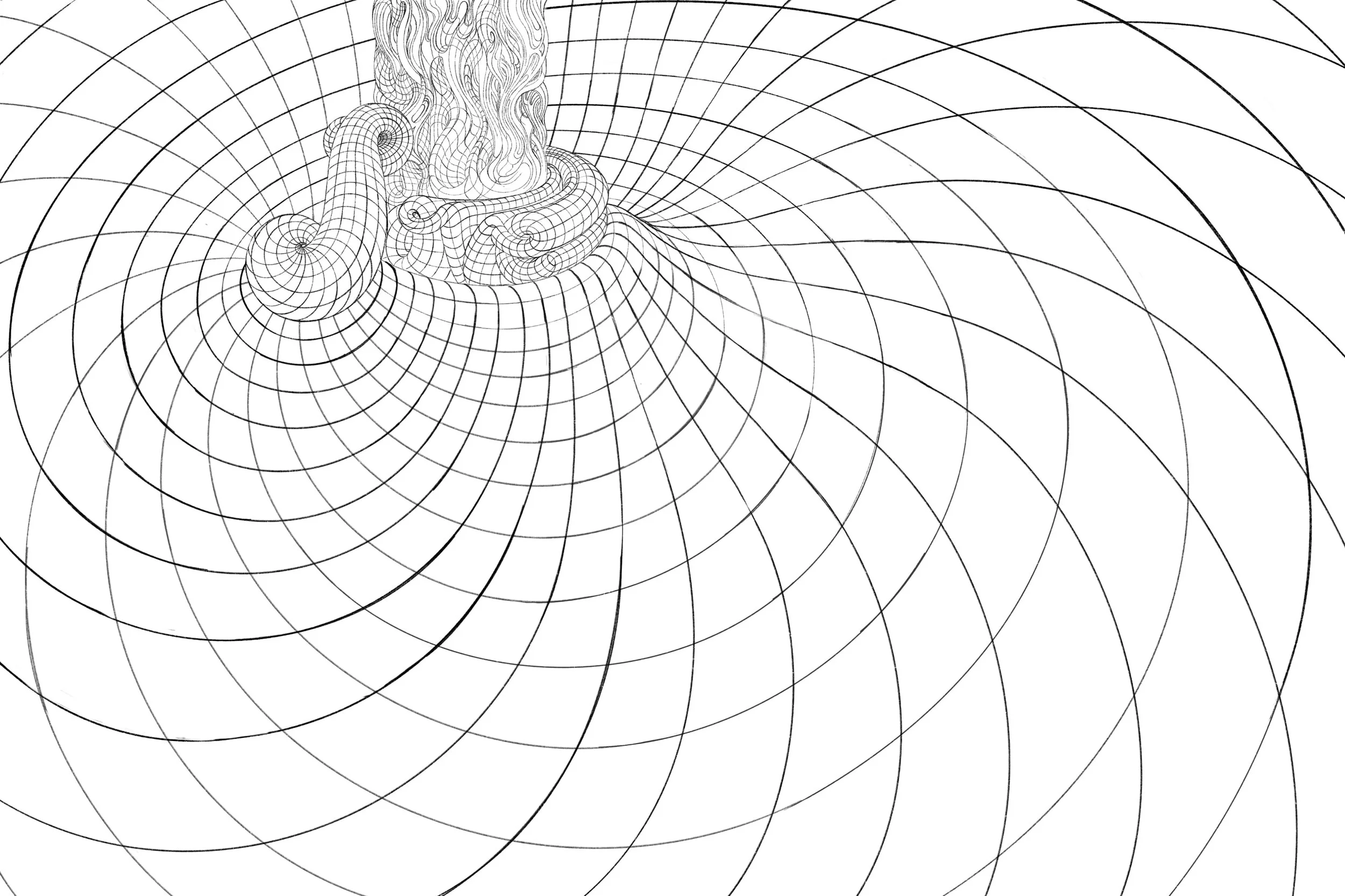 Love Loving Love – layered ink illustration celebrating love as a universal force, by Juvy Torres