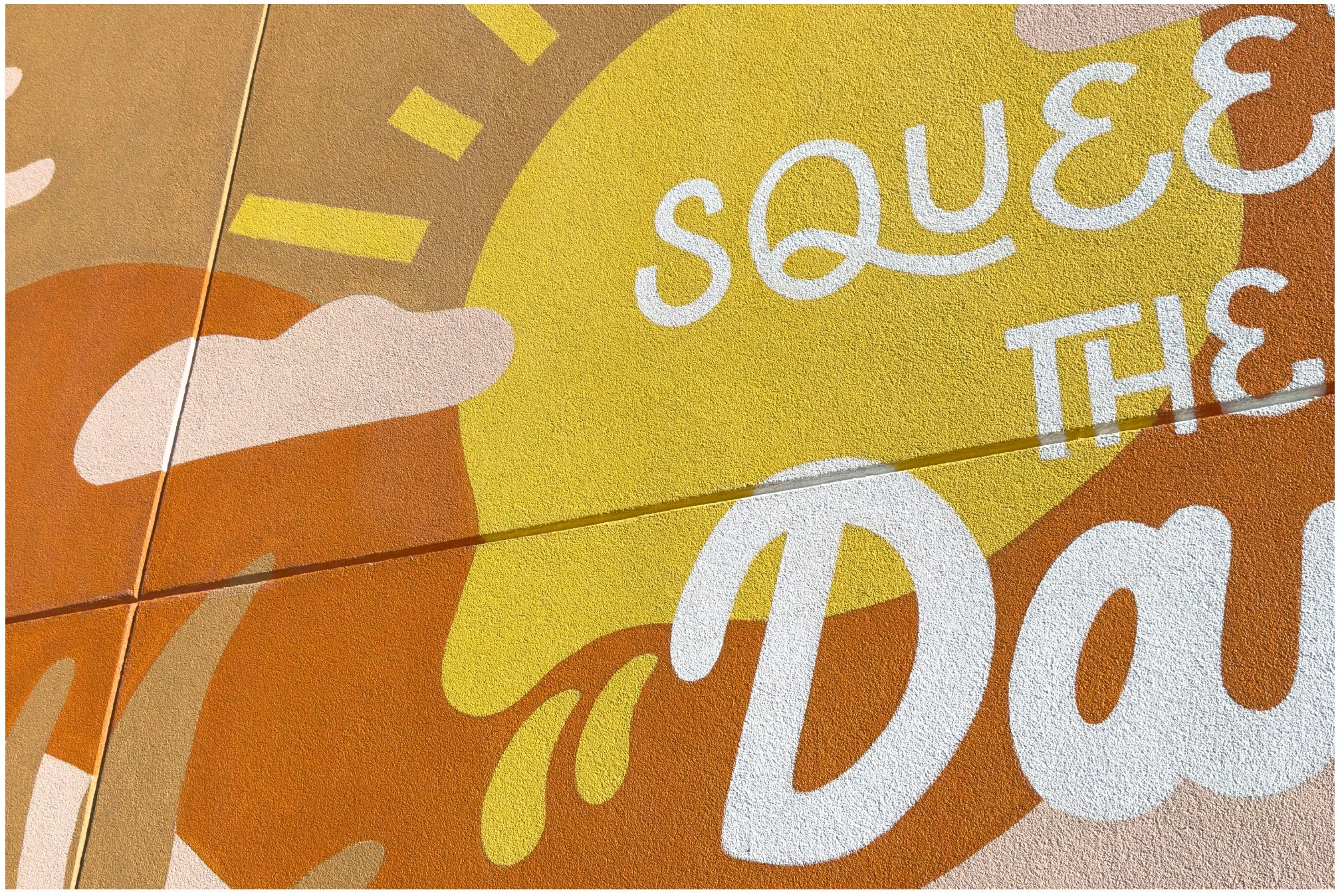 First Watch mural in progress — outdoor wall painting by Juvy Torres, Clermont FL