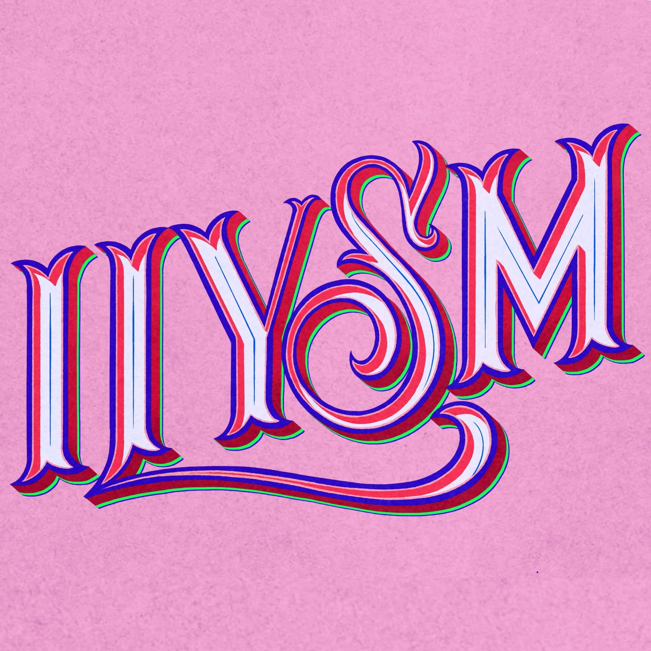 ILYSM – I love you so much, lettering digital illustration, by Juvy Torres designed on Procreate