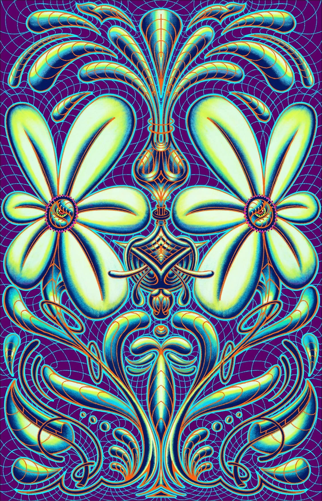 Flowers – vibrant digital floral illustration created on Procreate by Juvy Torres, artist and illustrator