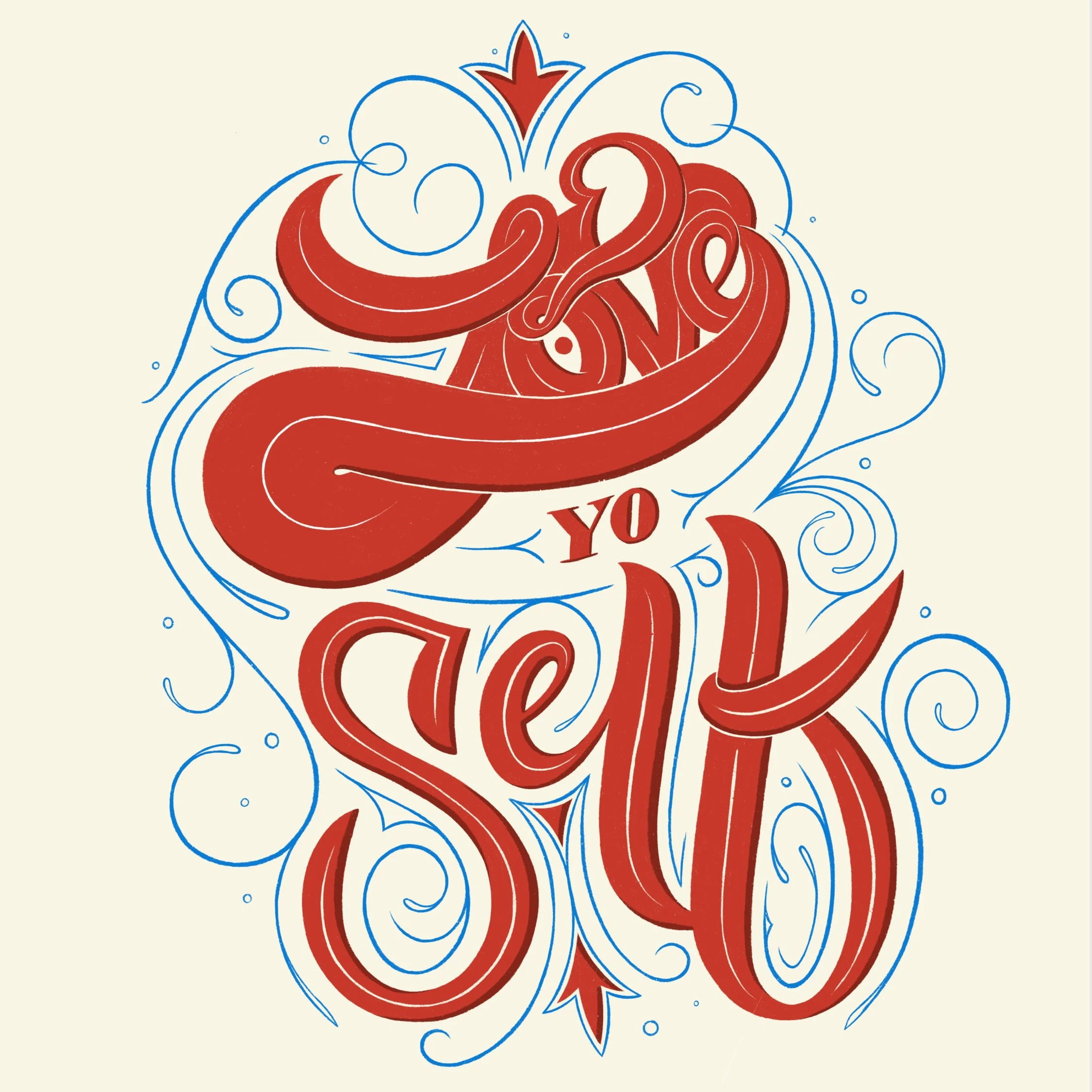 Love Yo Self - lettering digital illustration, by Juvy Torres designed on Procreate