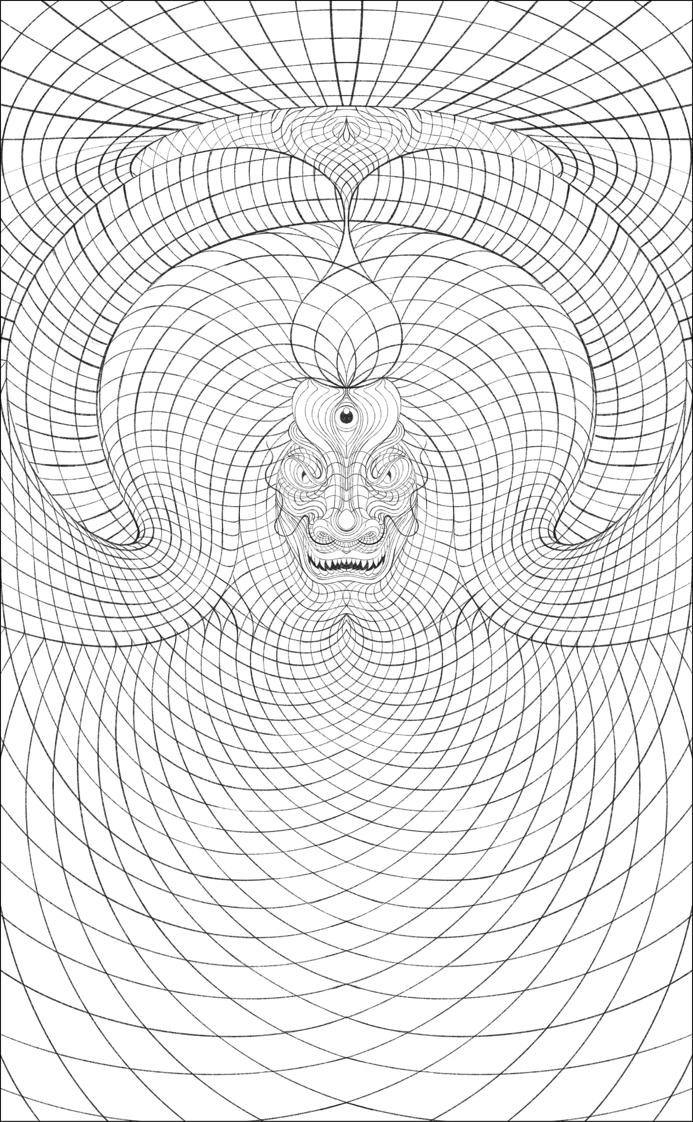 Cosmic Goon – expressive ink character illustration by Juvy Torres, artist and muralist