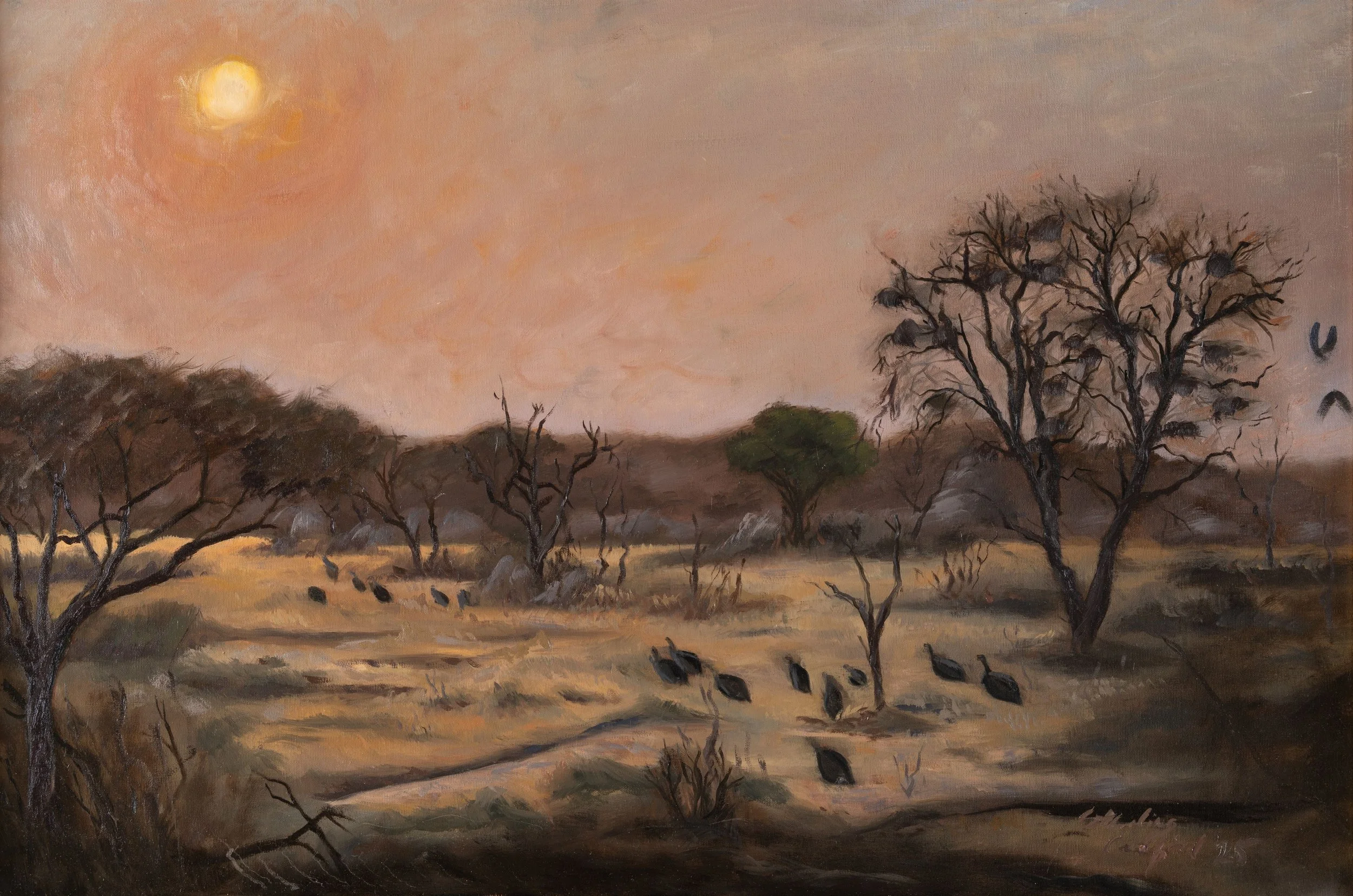 Sterling Crawford, Guineafowl at Sundown