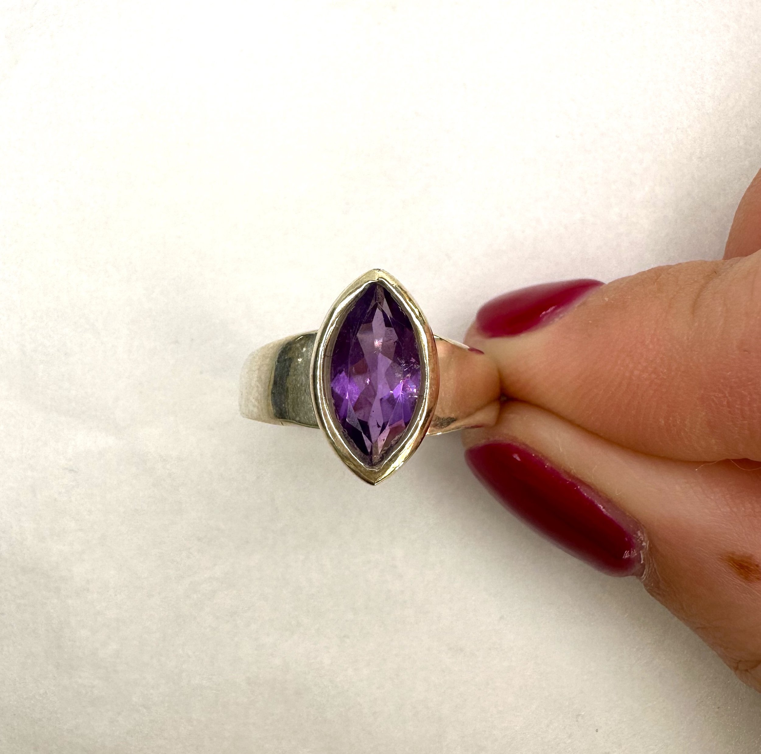 Marquise Amethyst Ring